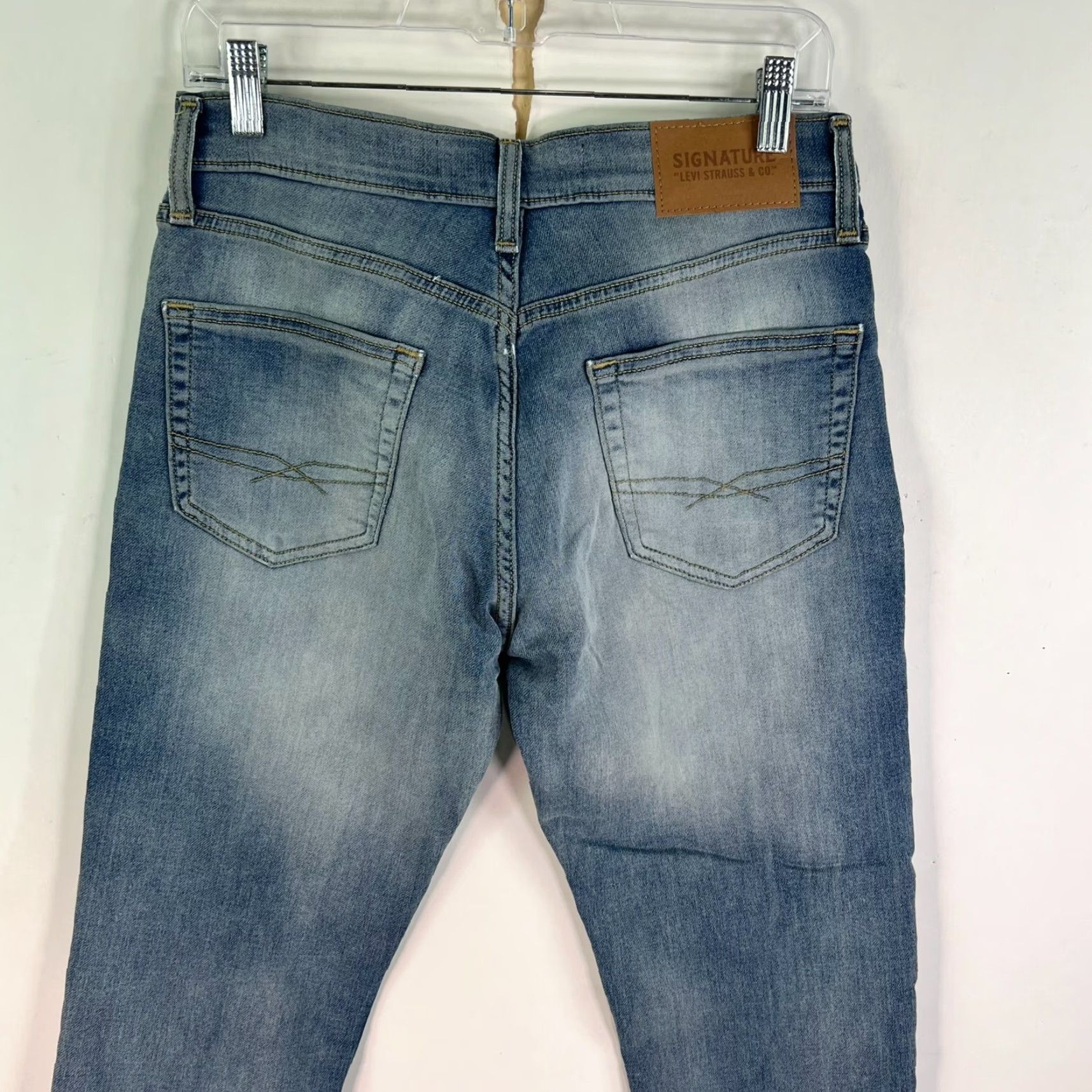 Levi's Levi's Signature Jeans Mens Regular Waist 30 Blue Denim Straight 32in Inseam 5-Pocket Zipper Logo Charcoal Wash USA 90s Size US 30 / EU 46 - 6 Thumbnail