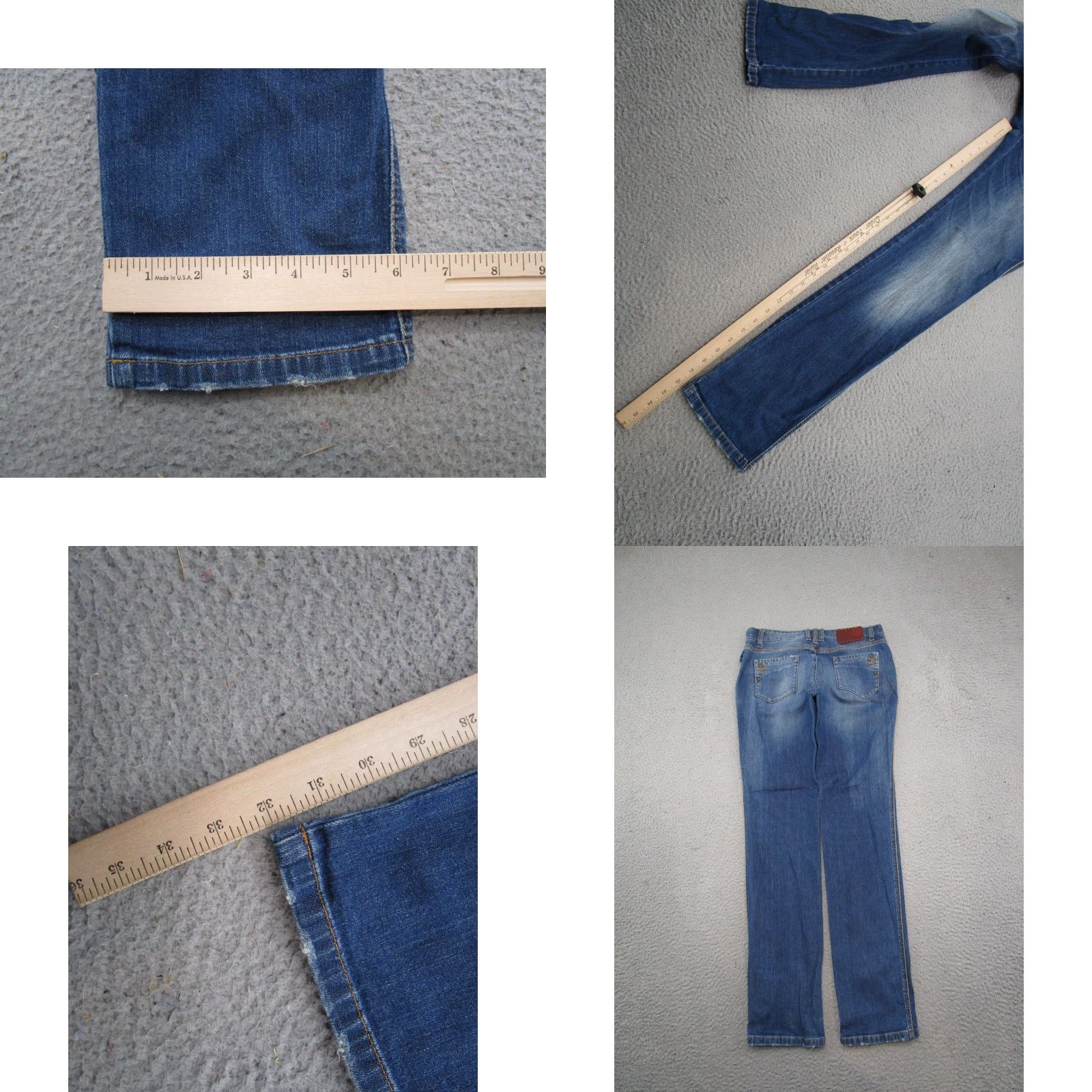 Ermanno Scervino Ermanno Scervino Jeans Denim Blue Stretch 5-Pocket Design Straight Womens SZ 44 Regular 30x32 Italy Made Size 30" / US 8 / IT 44 - 8 Thumbnail