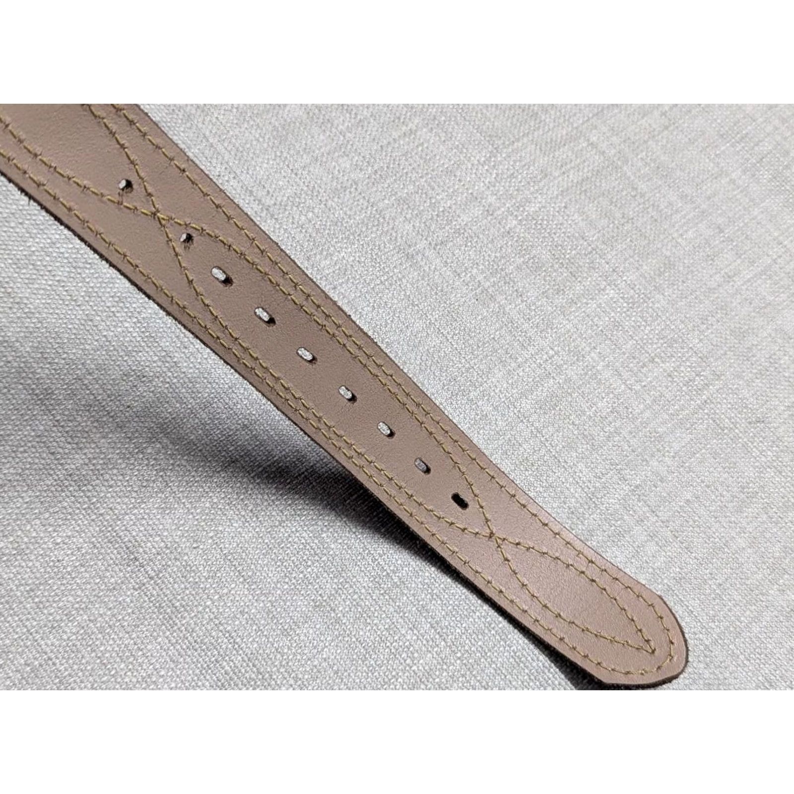 Vintage VINTAGE WESTER belt buckle SPLIT-SUEDE cowhide leather 30 brown STITCHED belt Mens Size 30 Brown Western style with buckle snaps 1930s 40s Size 30 - 6 Thumbnail