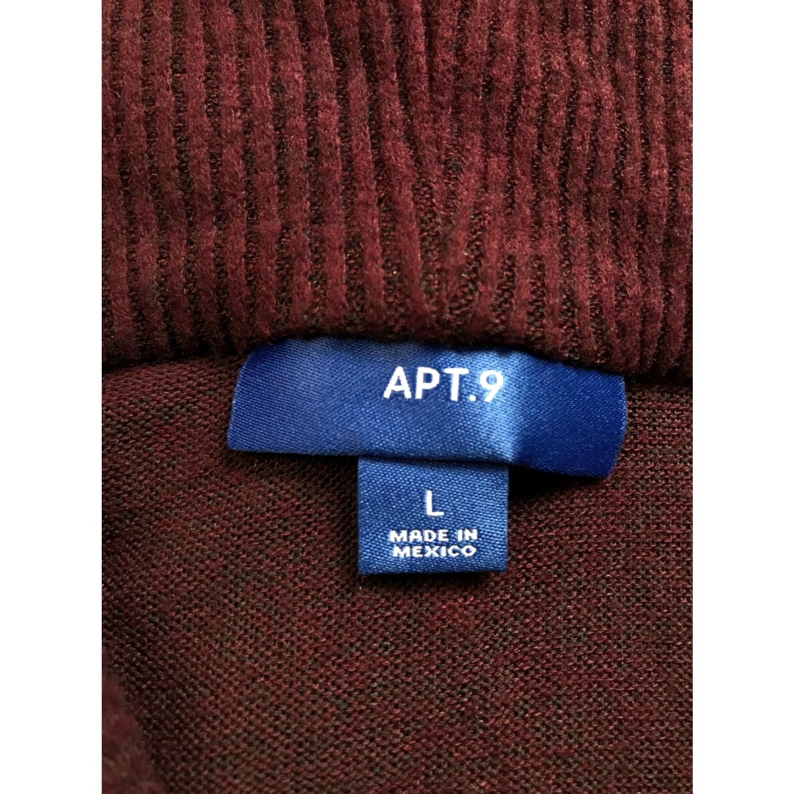 Apt. 9 APT.9 Sweater Women's Large Maroon Cowl Neck Pullover Knit Pullover Mock Neck Long Sleeve Size L / US 10 / IT 46 - 5 Thumbnail