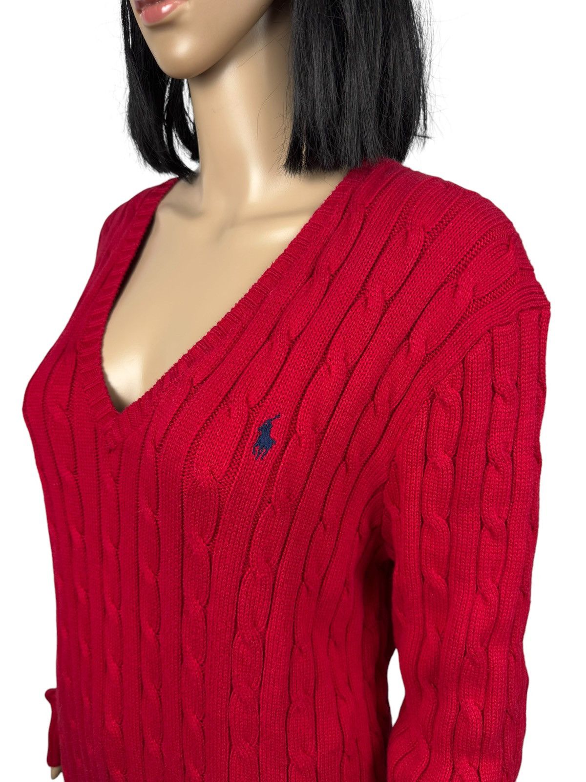 Polo Ralph Lauren Polo Ralph Lauren Red Cable Knit Sweater Cotton size XL Size M / US 6-8 / IT 42-44 - 5 Thumbnail
