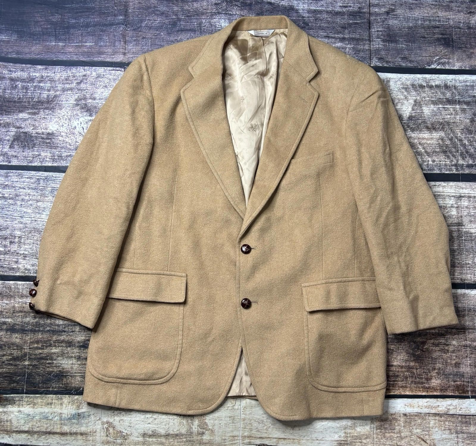 Other Greystone Ltd Blazer Jacket Men's 44 100% Camel Hair Tan VTG Size 44R - 1 Thumbnail