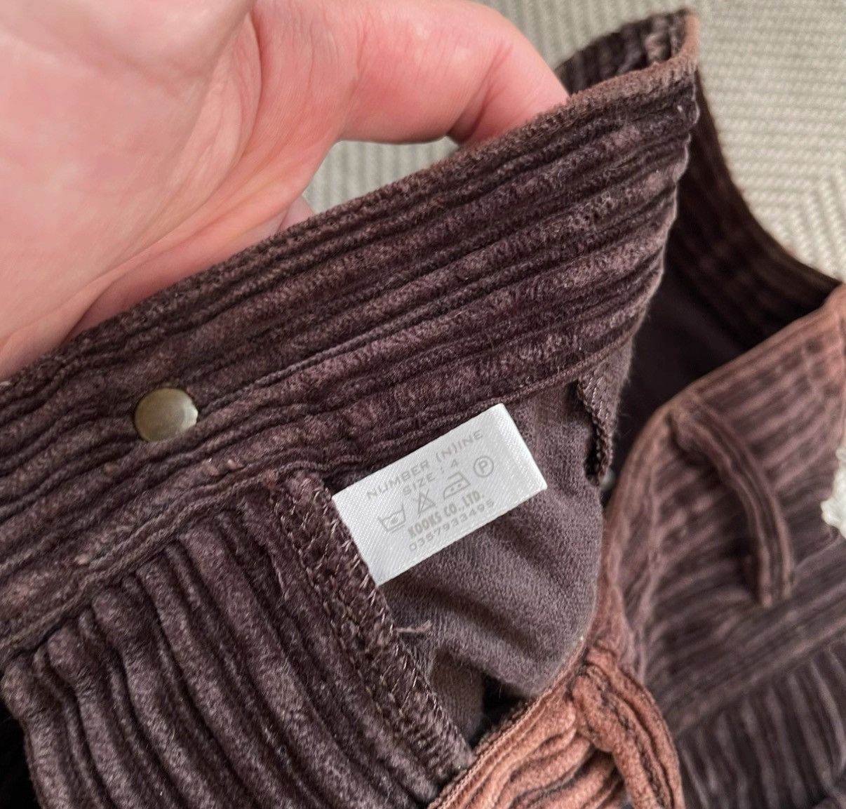 Number (N)ine Number Nine First Generation White Label Corduroy Pants K24 Size US 36 / EU 52 - 4 Thumbnail