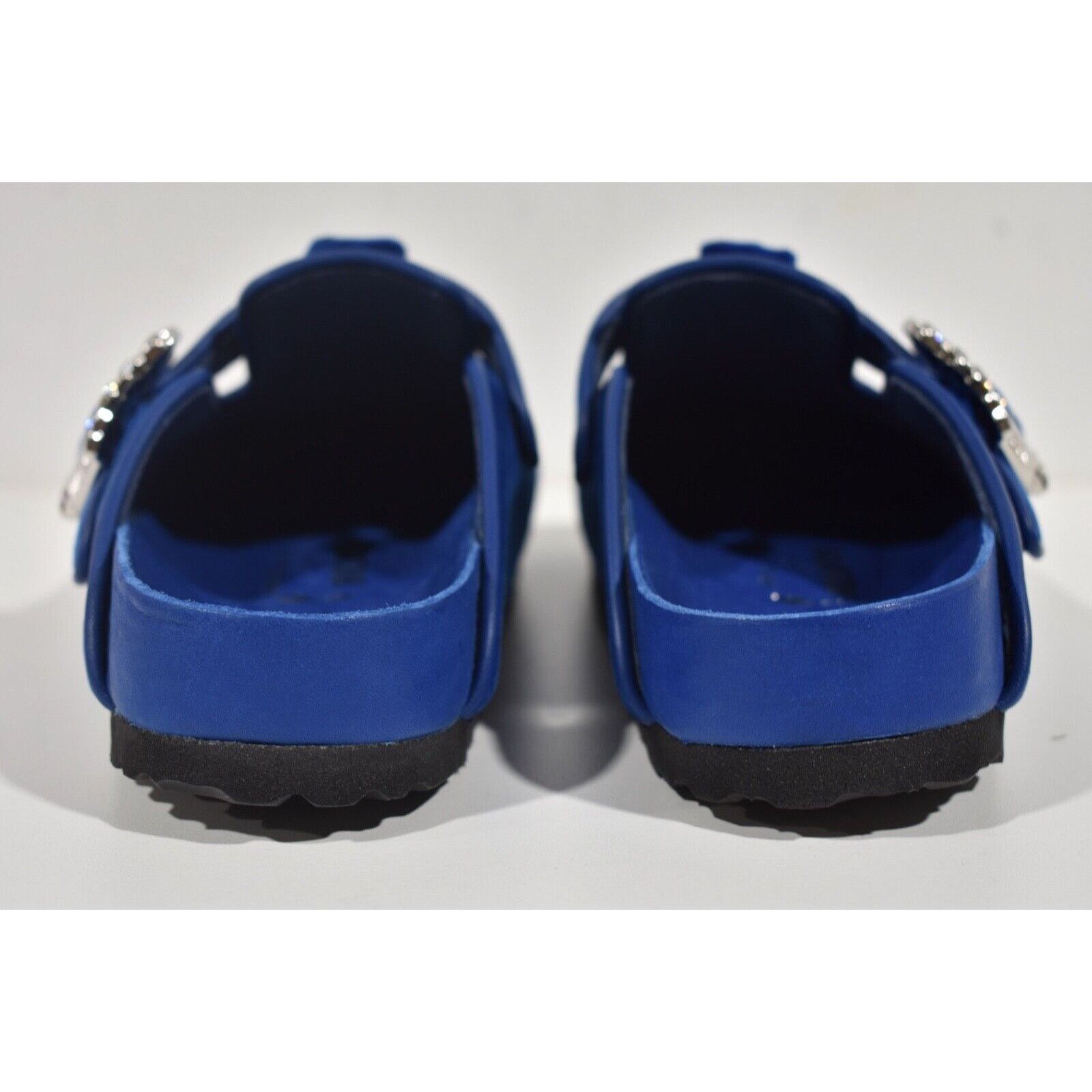 Manolo Blahnik Birkenstock Boston Crystal Buckle Velvet Backless Mule 36 Size US 6 / IT 36 - 10 Thumbnail