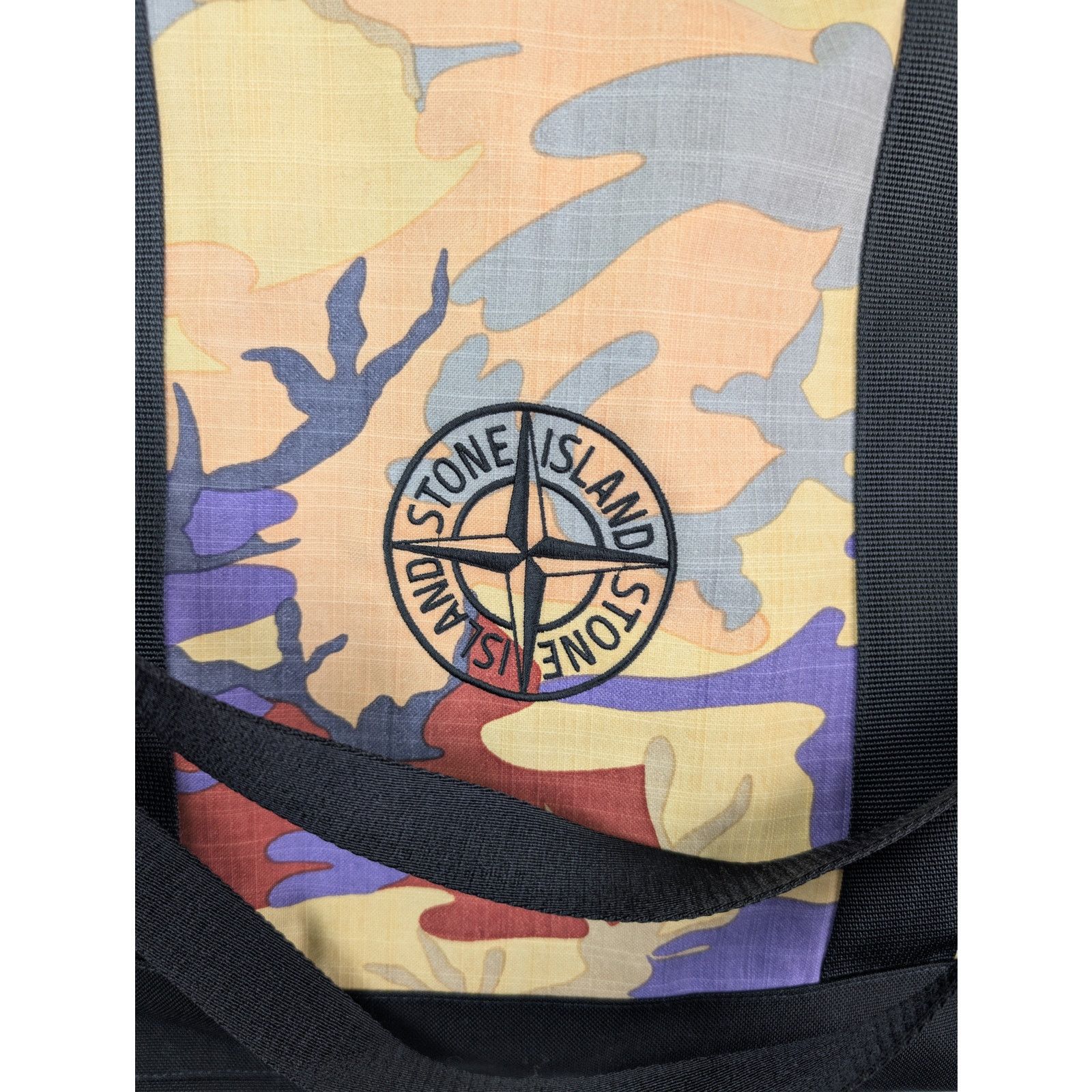Stone Island o1rshd1 Heritage Camo Large Compass Embroidered Tote Bag Size ONE SIZE - 3 Thumbnail