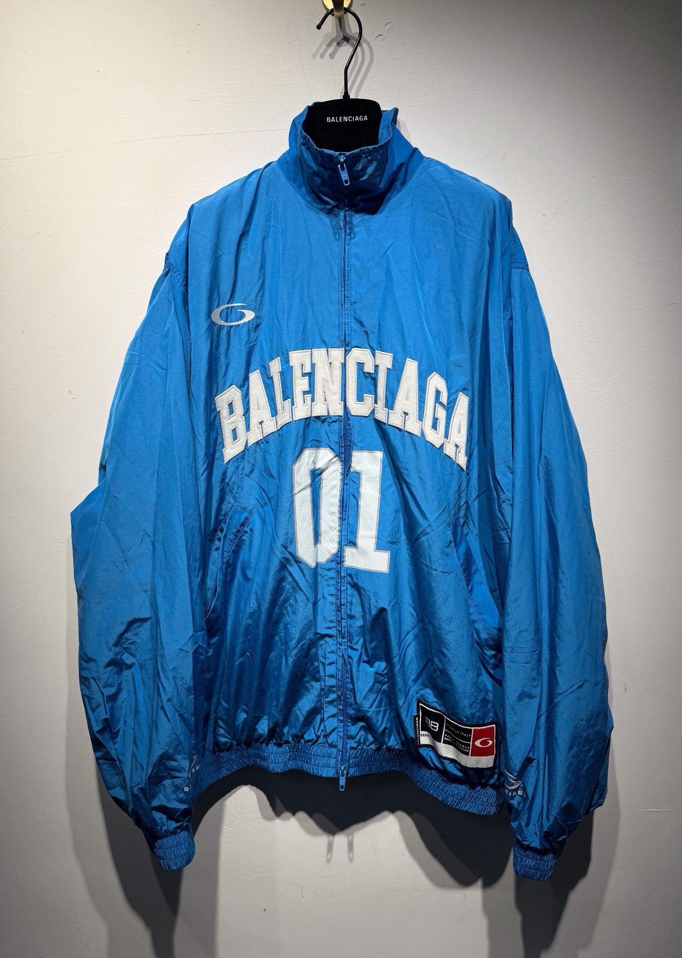 Balenciaga Balenciaga Embroidered Blue Light Jacket XS Men Size US XS / EU 42 / 0 - 1 Thumbnail