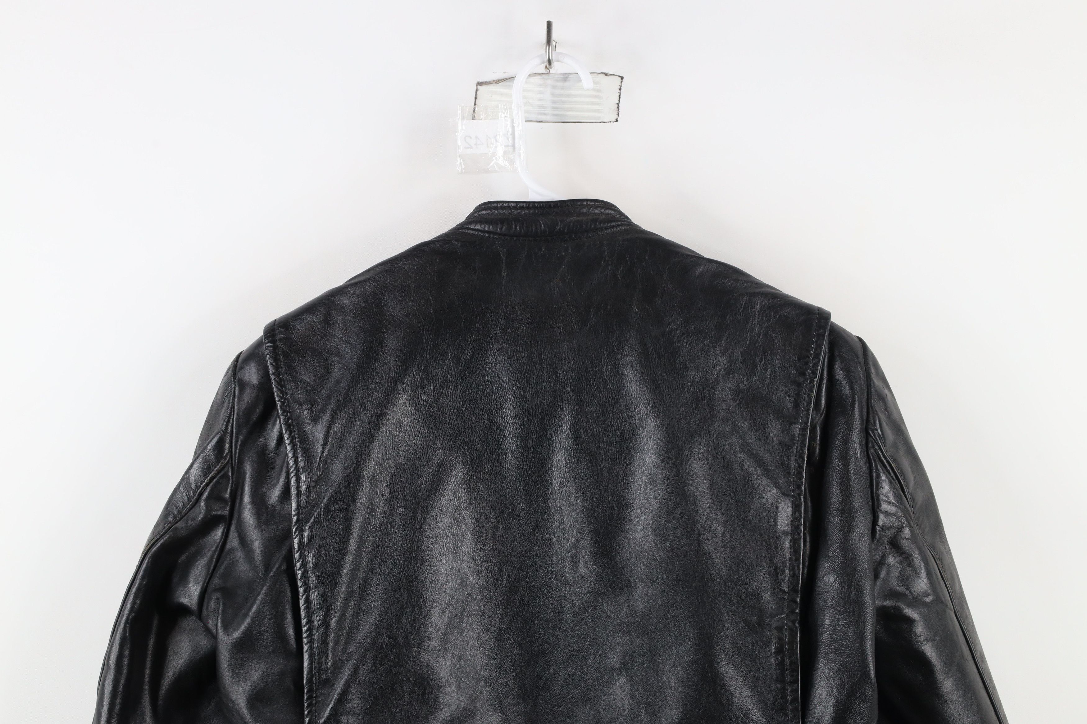 Vintage Vintage 60s 70s Streetwear Leather Cafe Racer Jacket USA Size US L / EU 52-54 / 3 - 14 Thumbnail