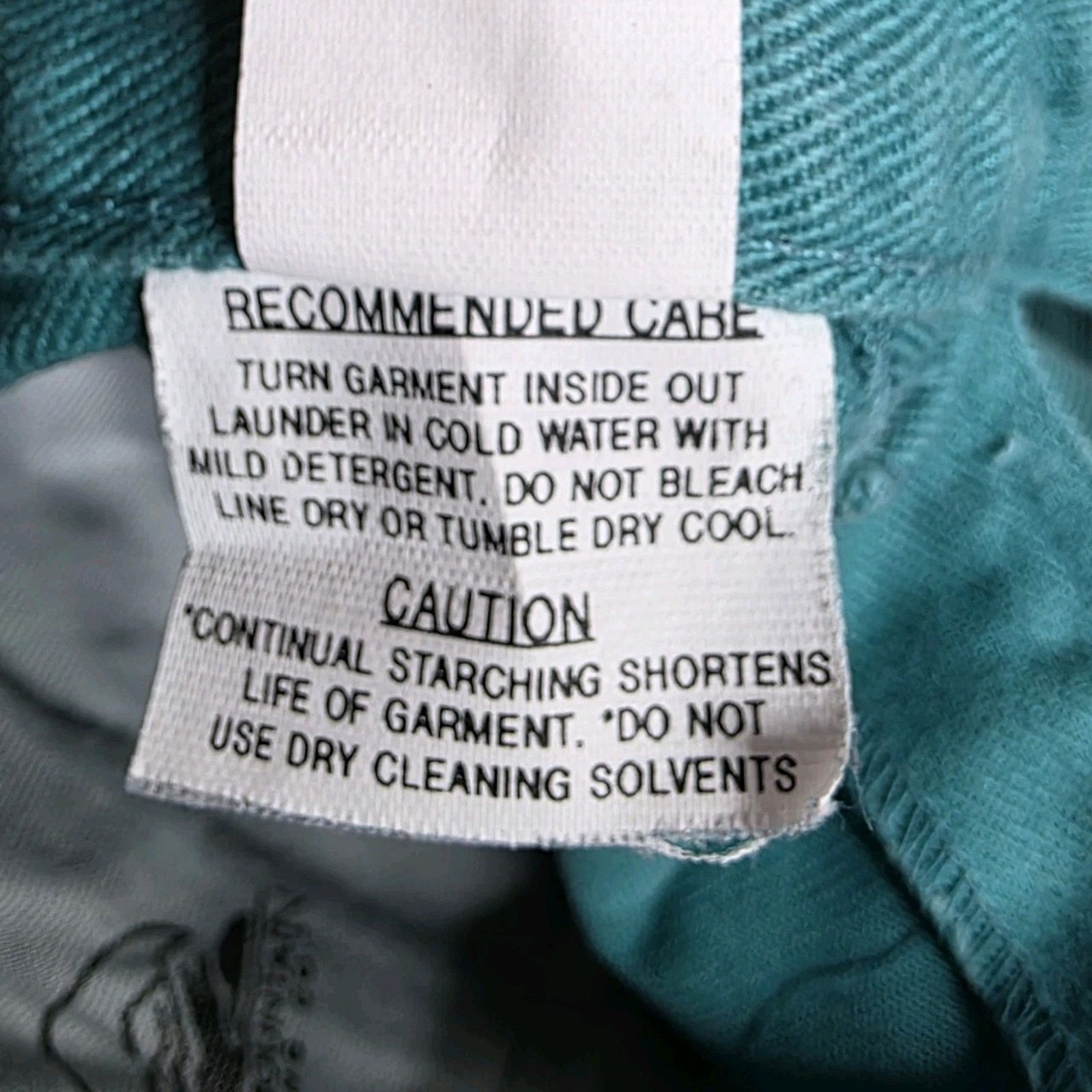 Vintage VTG 90s Teal High Rise Bareback Western Rockies w Cut Out Size 29" - 7 Thumbnail