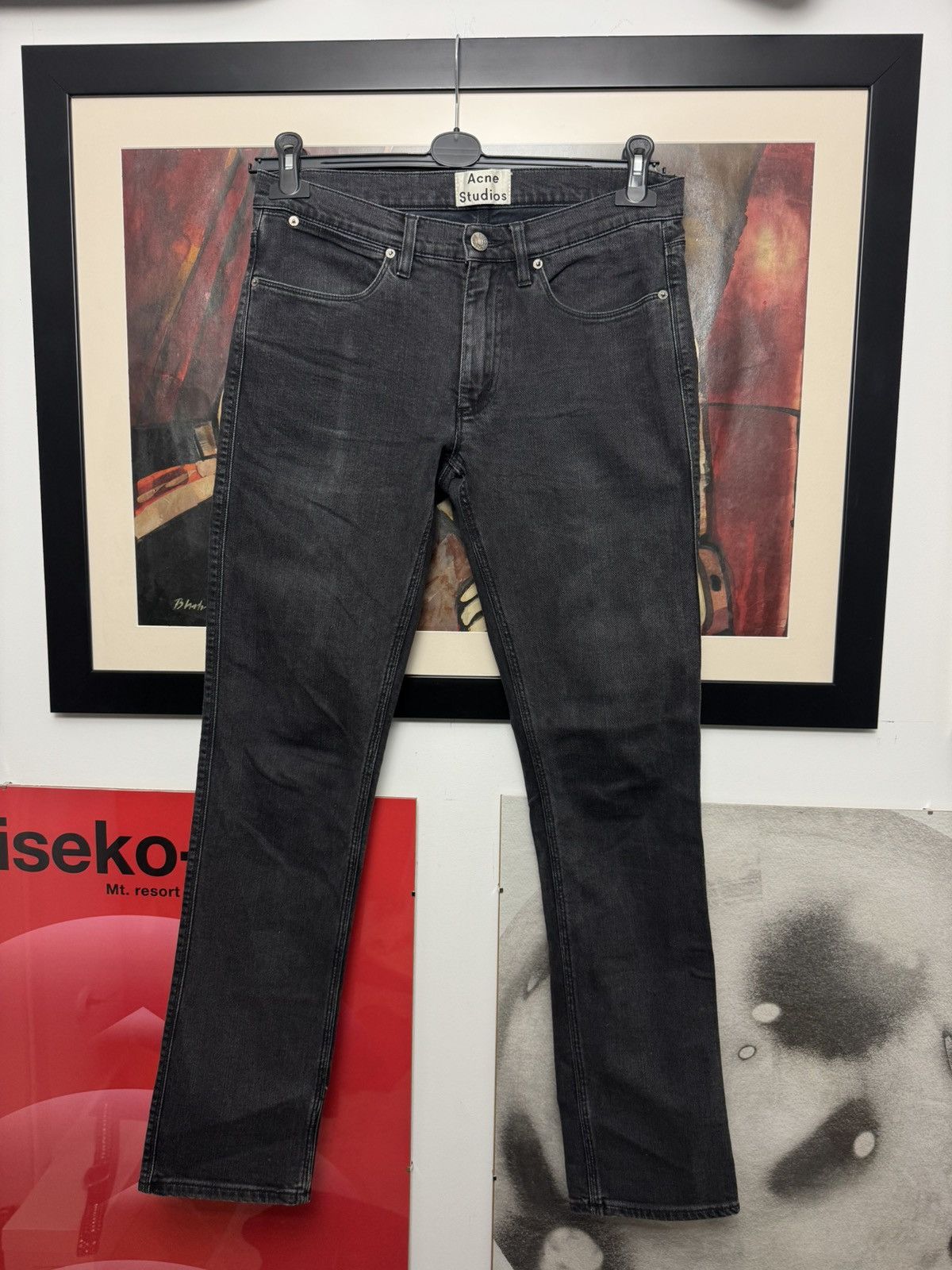Acne Studios Acne Studios Max Used Cash Washed Black Denim Jeans Pant Size US 30 / EU 46 - 1 Thumbnail