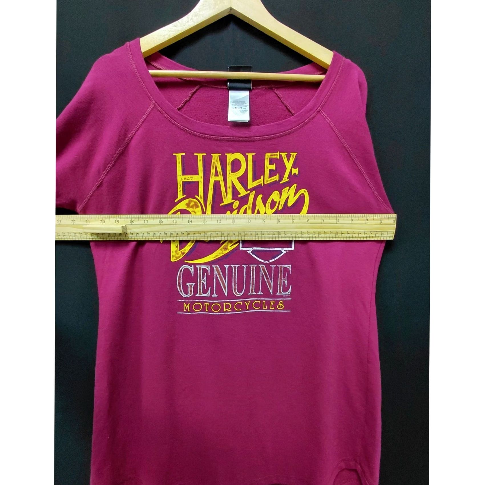 Harley Davidson HARLEY-DAVIDSON Graphic Long Sleeve Tee Pink XL Women's Raglan Scoop Neck Knit Cotton Polyester Top Blouse Casual Graphic Print Size XL / US 12-14 / IT 48-50 - 7 Thumbnail