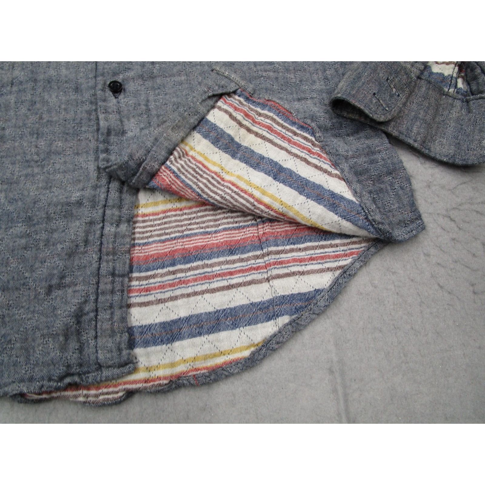 Vintage Naked & Famous Denim Shirt Mens Small Gray Button Up Long Sleeve Japanese Fabric Size US S / EU 44-46 / 1 - 5 Thumbnail