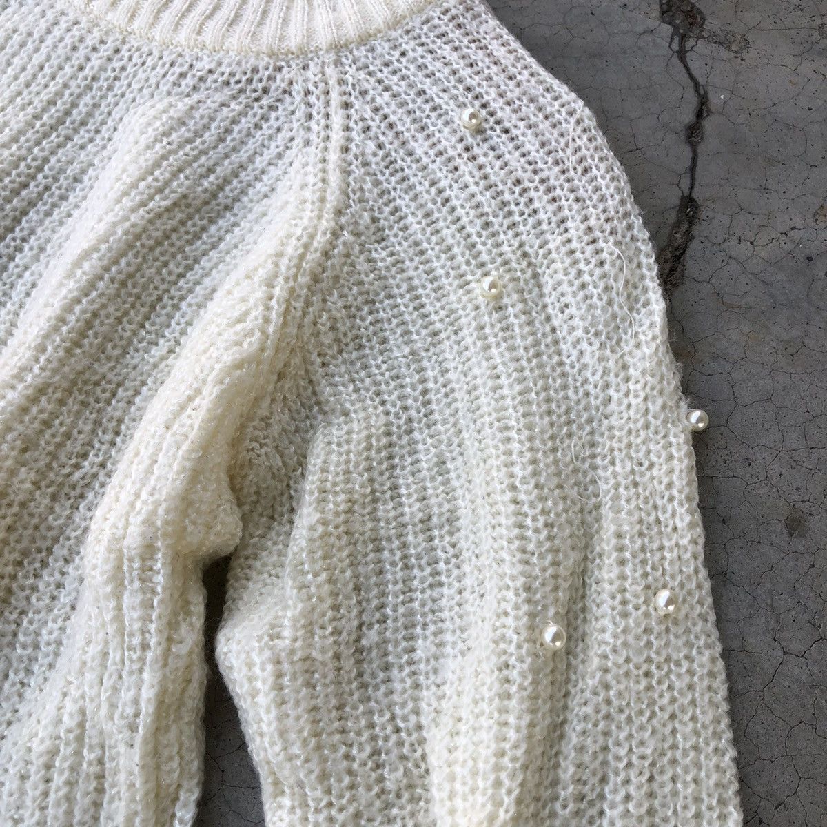 Japanese Brand 🔴 Pureknit Jumper/Memeri Knitting Pattern Like Crop Top Size US S / EU 44-46 / 1 - 5 Thumbnail