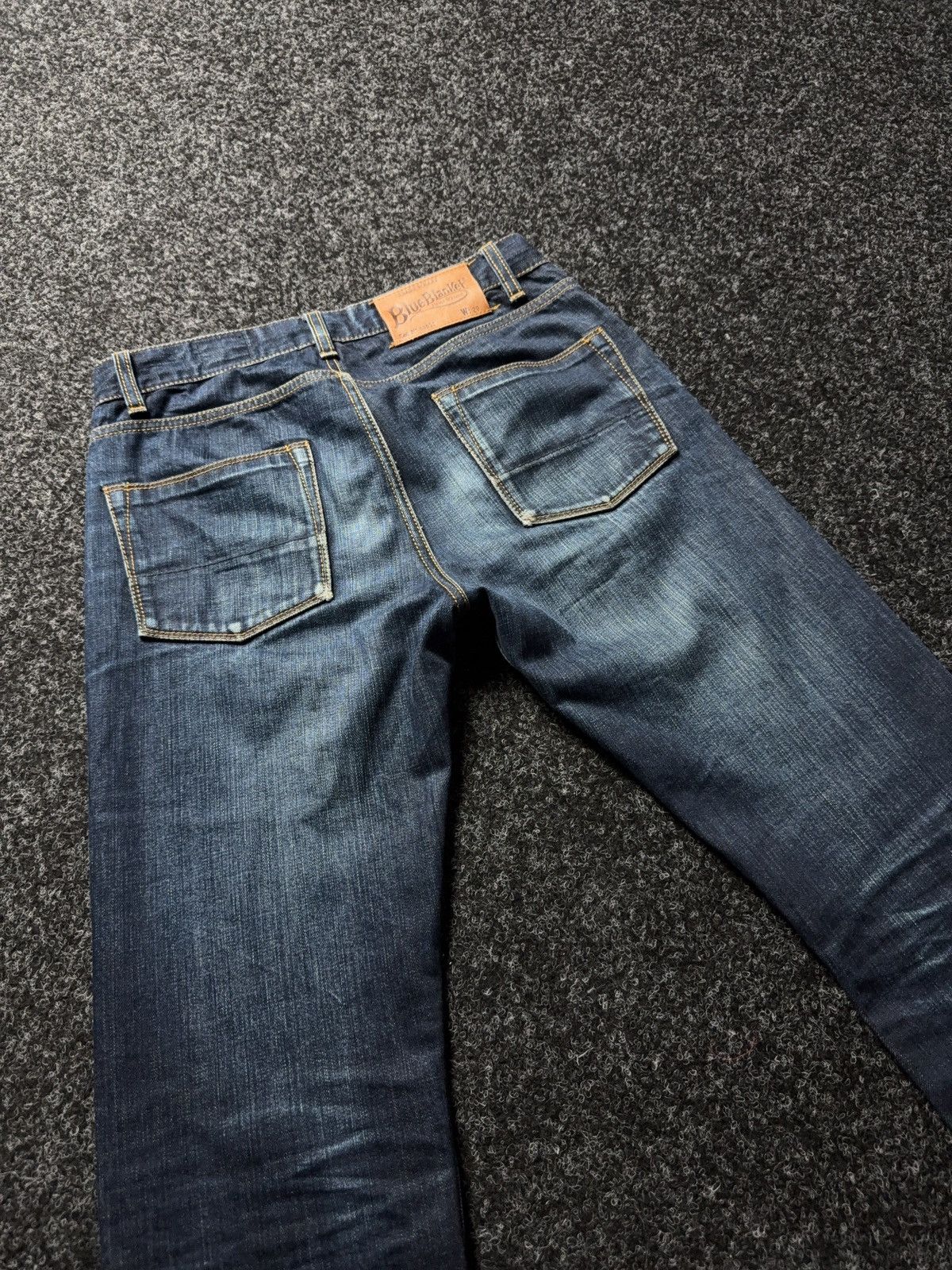 Blue Blanket 00s Blue Blanket Selvedge Denim Jeans Raw Indigo Japan Retro Size US 30 / EU 46 - 13 Thumbnail