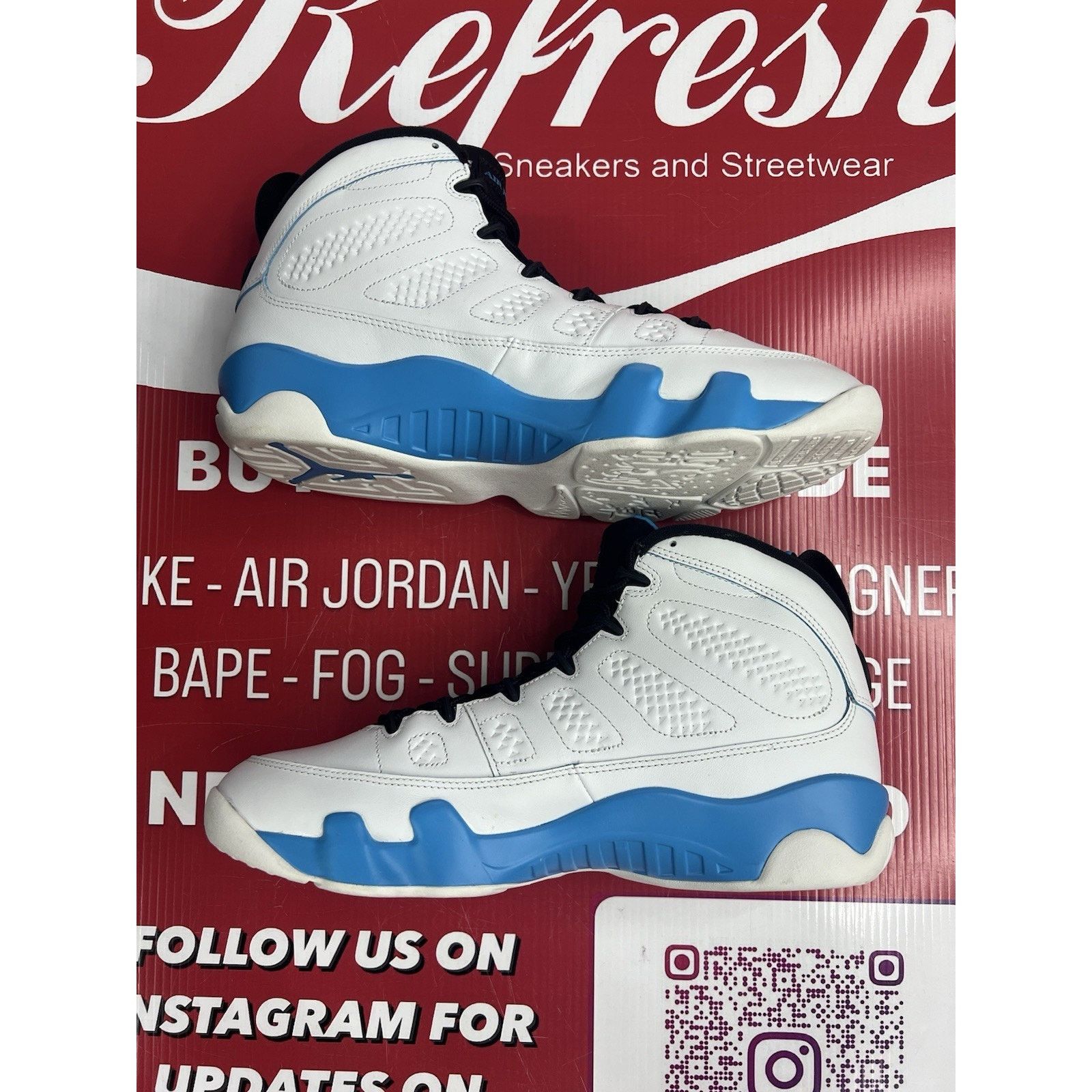 Jordan Brand Air Jordan 9 Retro Powder Blue (2024) Size 12 (F08992-101) Size US 12 / EU 45 - 3 Thumbnail