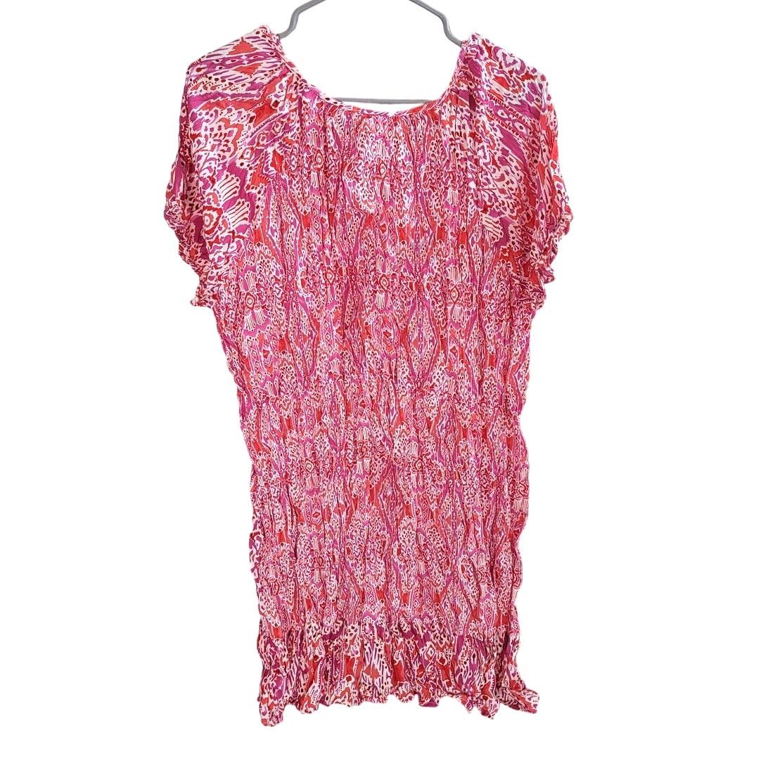 Avenue Avenue Avalon Crush Tunic in Pink Ikat - Size 16 Size XXL / US 16-18 / IT 52-54 - 2 Thumbnail