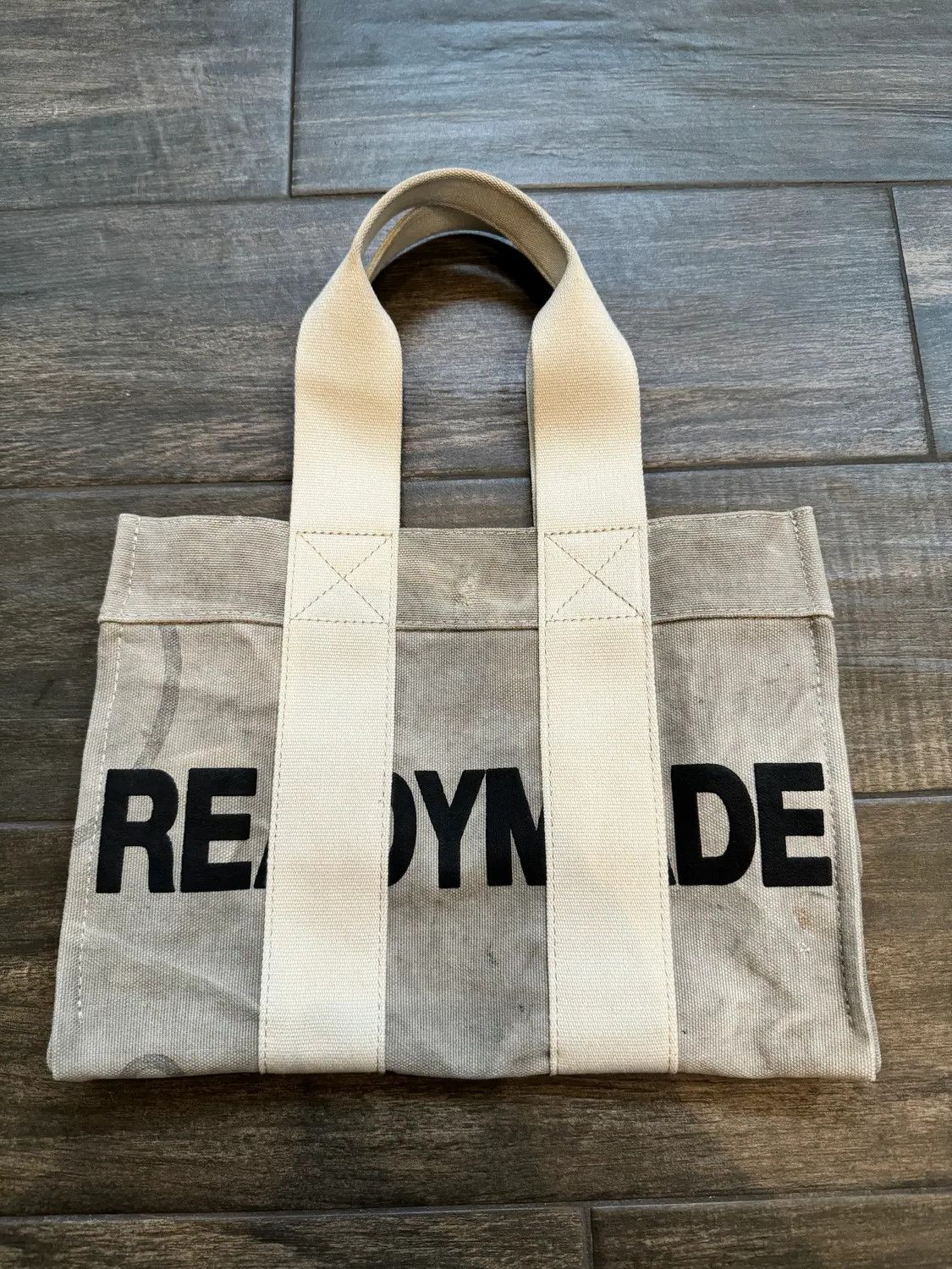 READYMADE READYMADE Easy Tote White Gray Size ONE SIZE - 1 Thumbnail