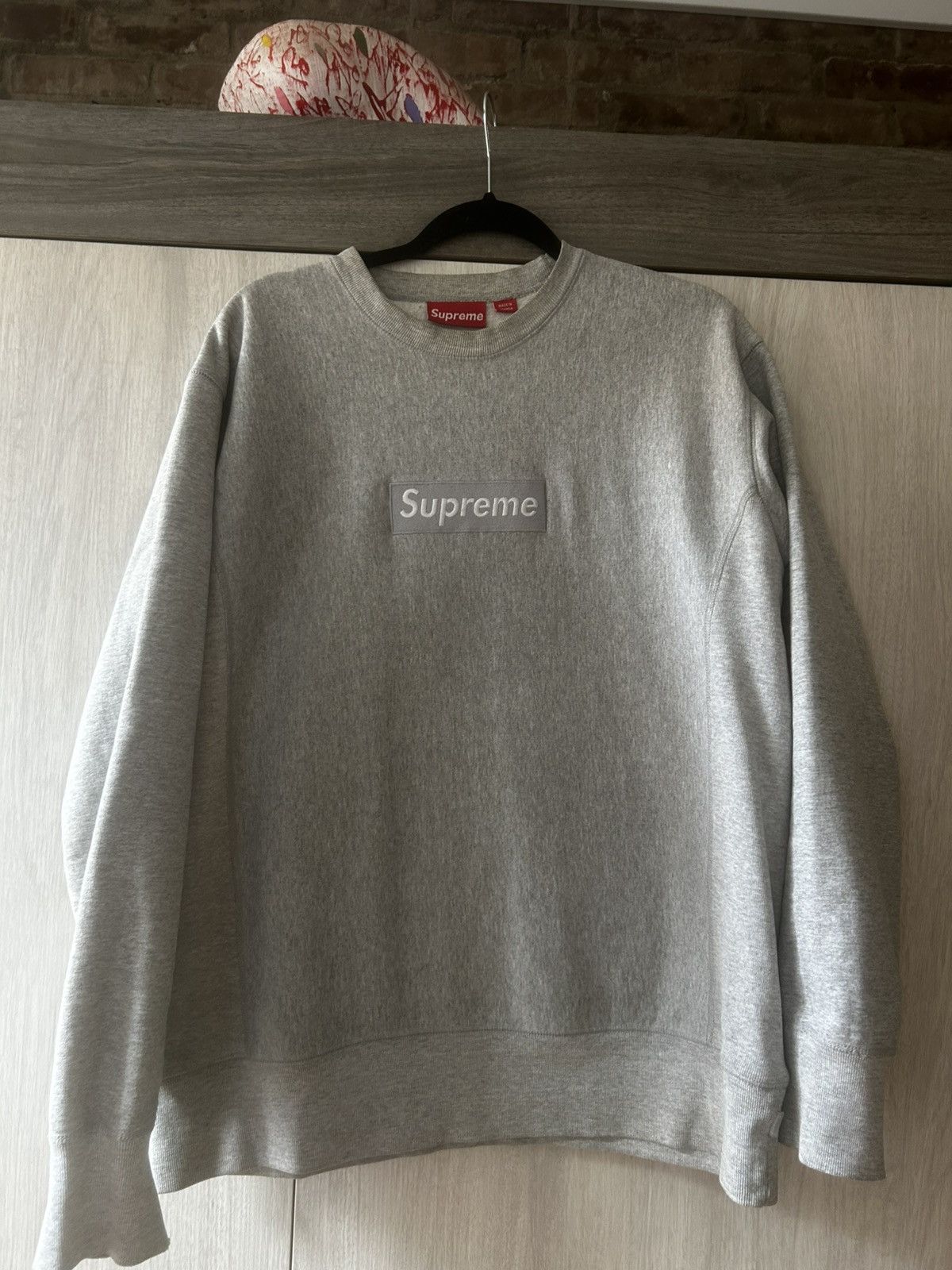 Supreme Supreme 2003 Silver on Grey Box Logo Size US L / EU 52-54 / 3 - 1 Thumbnail