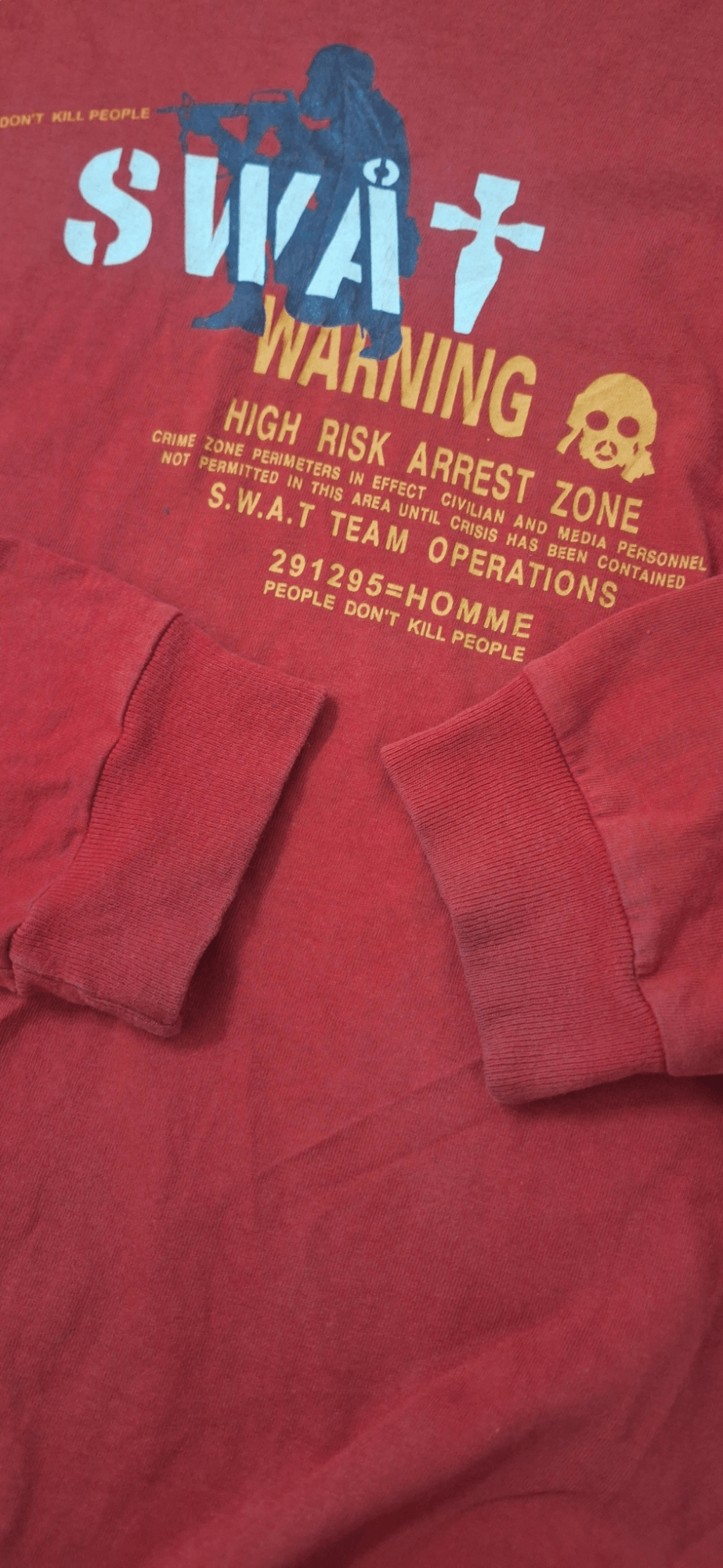 20471120 291295 Homme SWAT Warning People Dont Kill People Longsleeve Size US L / EU 52-54 / 3 - 7 Thumbnail