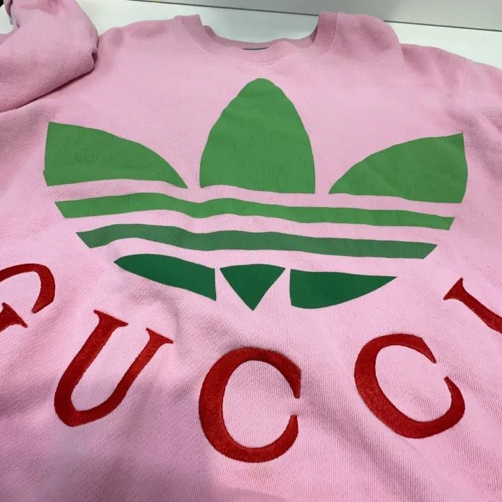 Gucci Gucci x Adidas Pink Logo Sweatshirt-2507 Size XXS / US 00 / IT 34 - 2 Thumbnail
