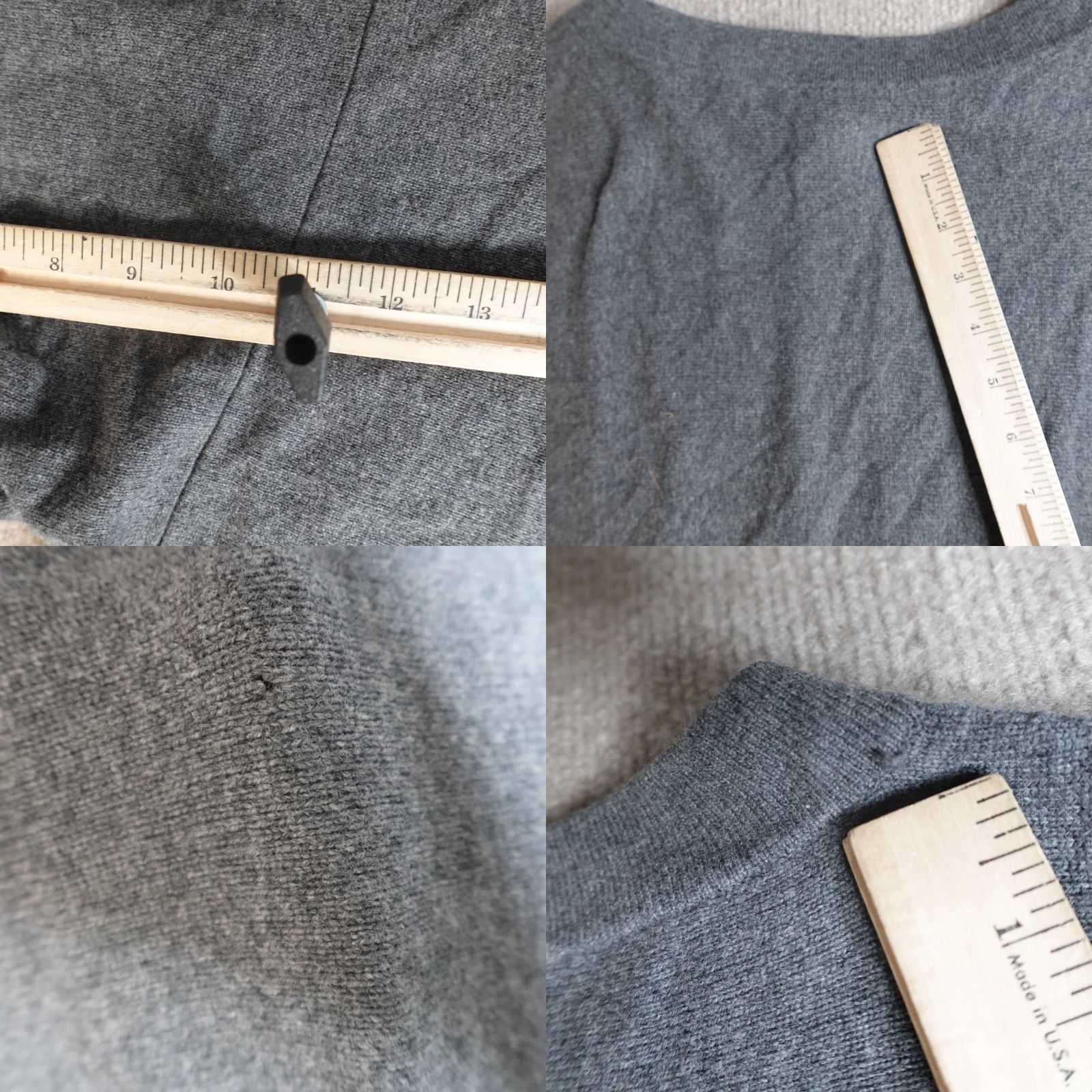 Eileen Fisher VINTAGE Eileen Fisher Sweater Shirt Womens Short Sleeve Gray 100% Wool XS-Small Oversized Crew Neck Pullover - Women Mens Girls Size S / US 4 / IT 40 - 8 Thumbnail