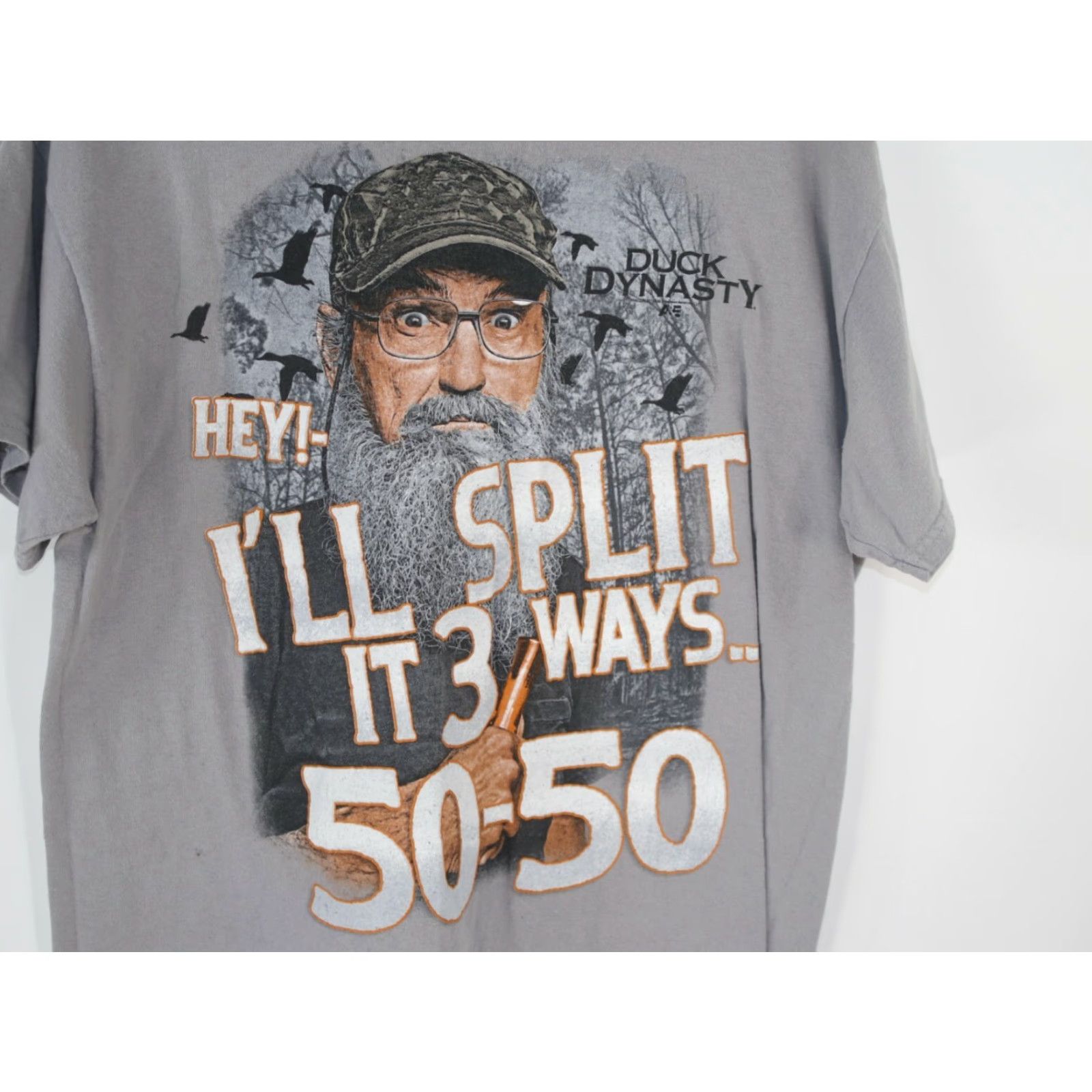Vintage Duck Dynasty Shirt L Gray Graphic Print Hey I'll Split It 50-50 Casual Size US L / EU 52-54 / 3 - 5 Thumbnail