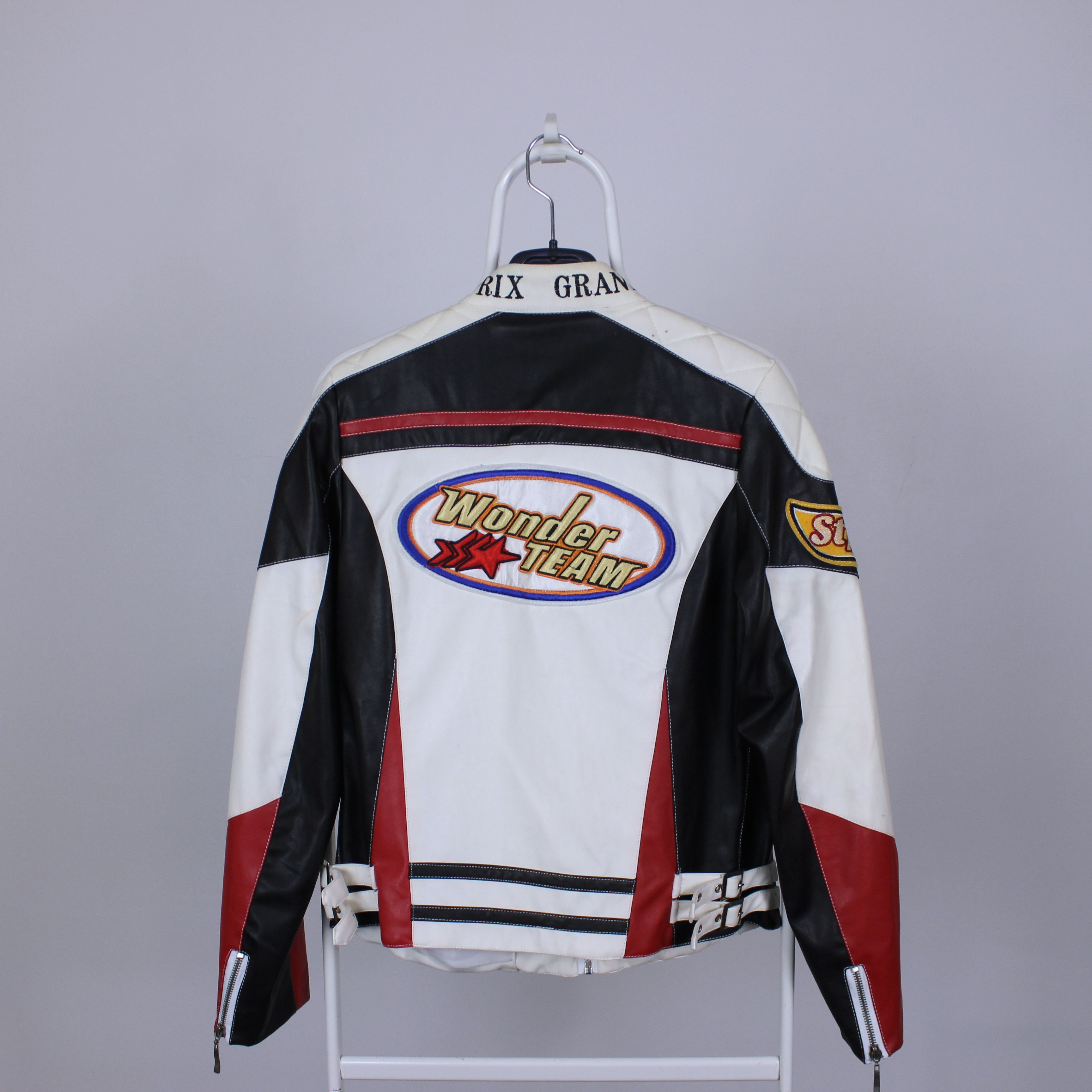 NASCAR Vintage Wonder Team Grand Prix Y2K Racing Leather Jacket Size M / US 6-8 / IT 42-44 - 10 Thumbnail