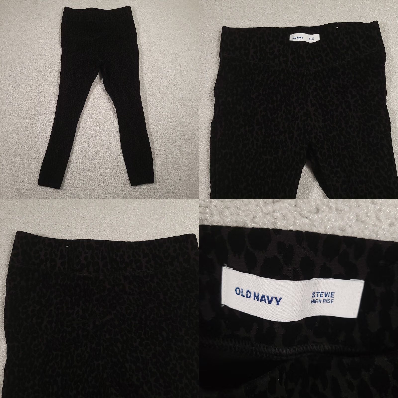 Old Navy Old Navy Leggings Womens Medium Black Stevie High Rise Stretch Pants Size 32" / US 10 / IT 46 - 8 Thumbnail