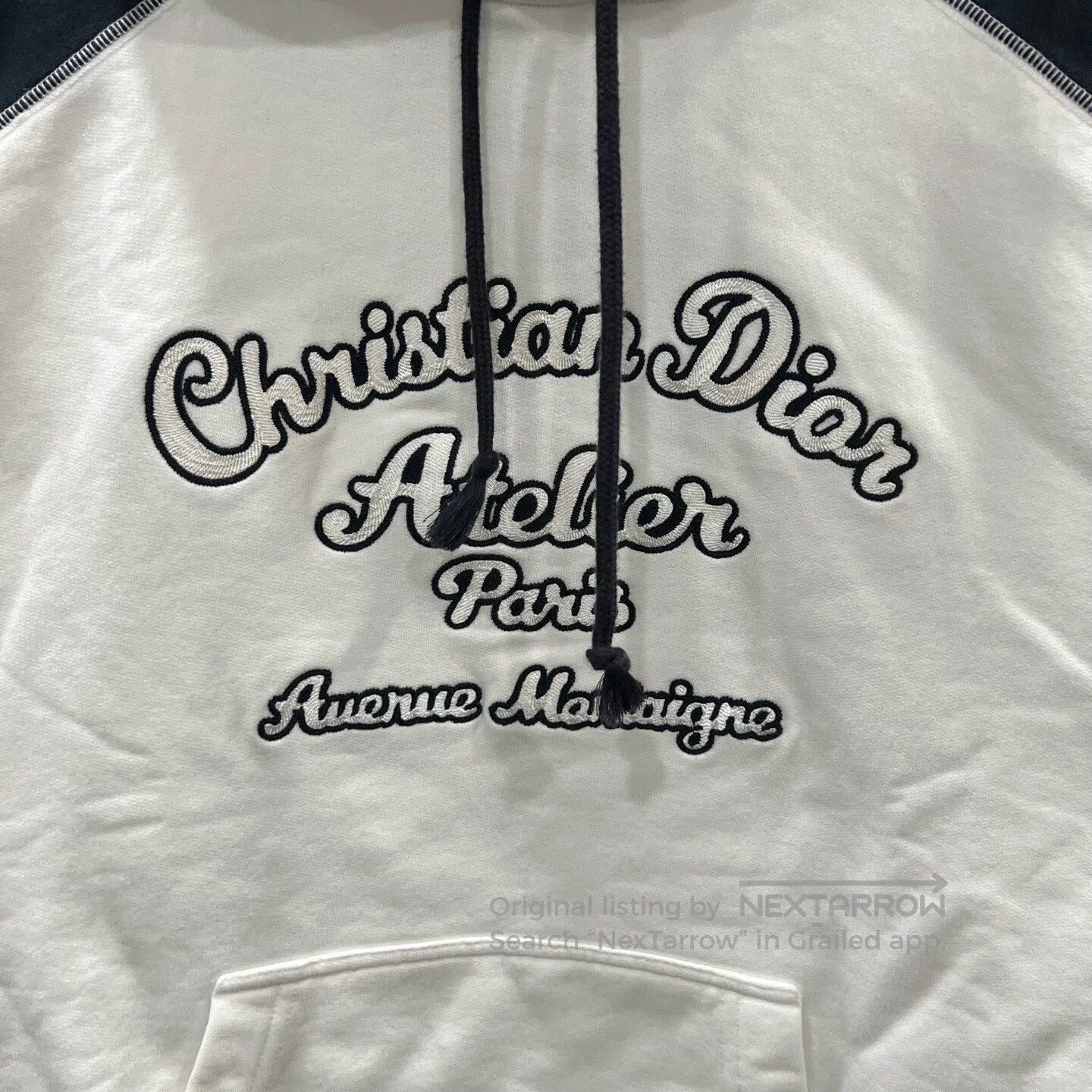 Dior Dior Slogan Letter Logo Black and White Contrast Hoodie| Size US M / EU 48-50 / 2 - 2 Thumbnail