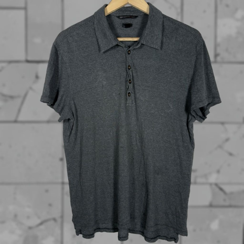 John Varvatos John Varvatos Luxe Casual Polo Shirt Mens Size L Gray Polo Casual Mens L Gray John Varvatos Luxe Casual Polo Shirt Size US L / EU 52-54 / 3 - 1 Thumbnail
