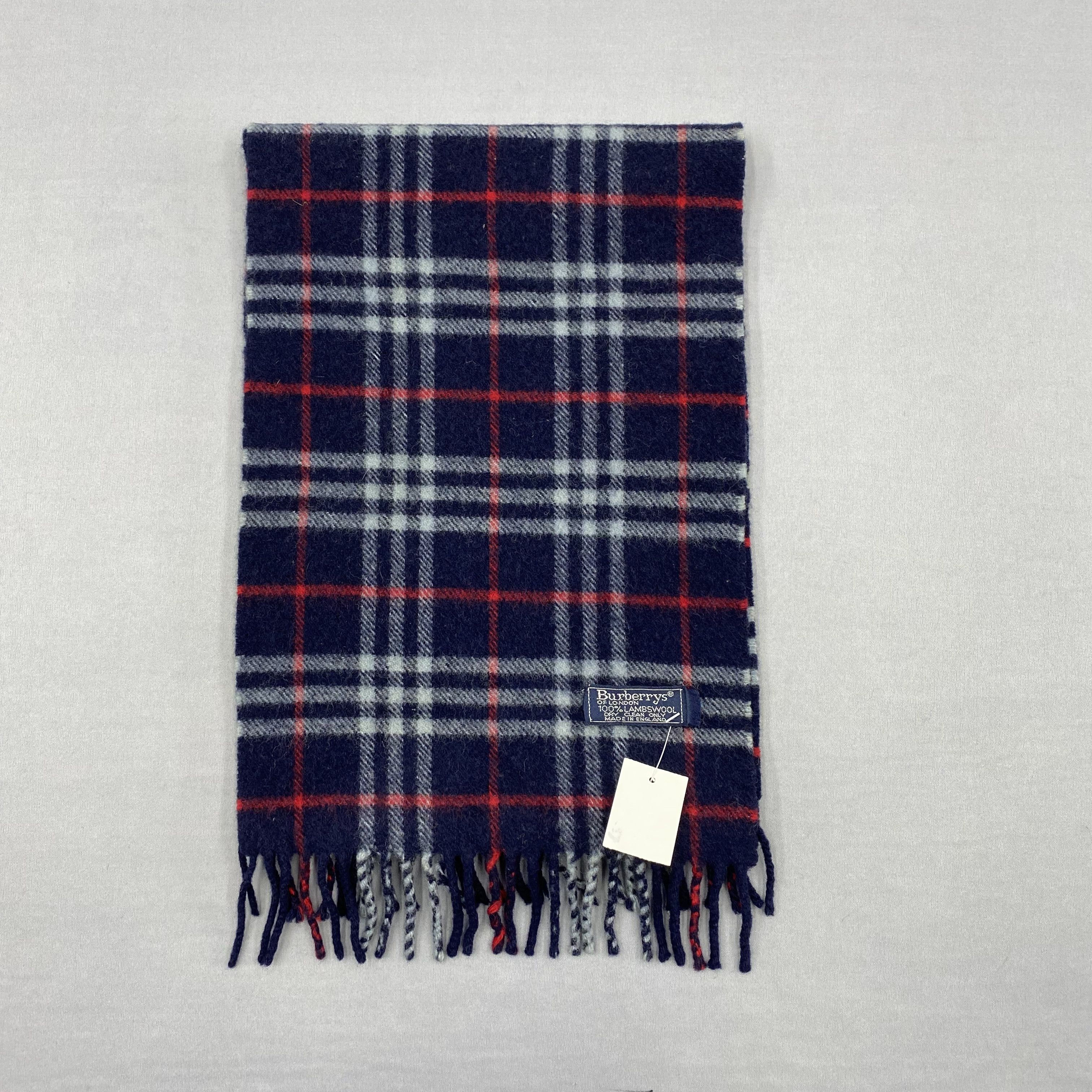 Burberry Vintage Burberrys Scarf Nova Check Muffler Wool Scarves Size ONE SIZE - 2 Thumbnail