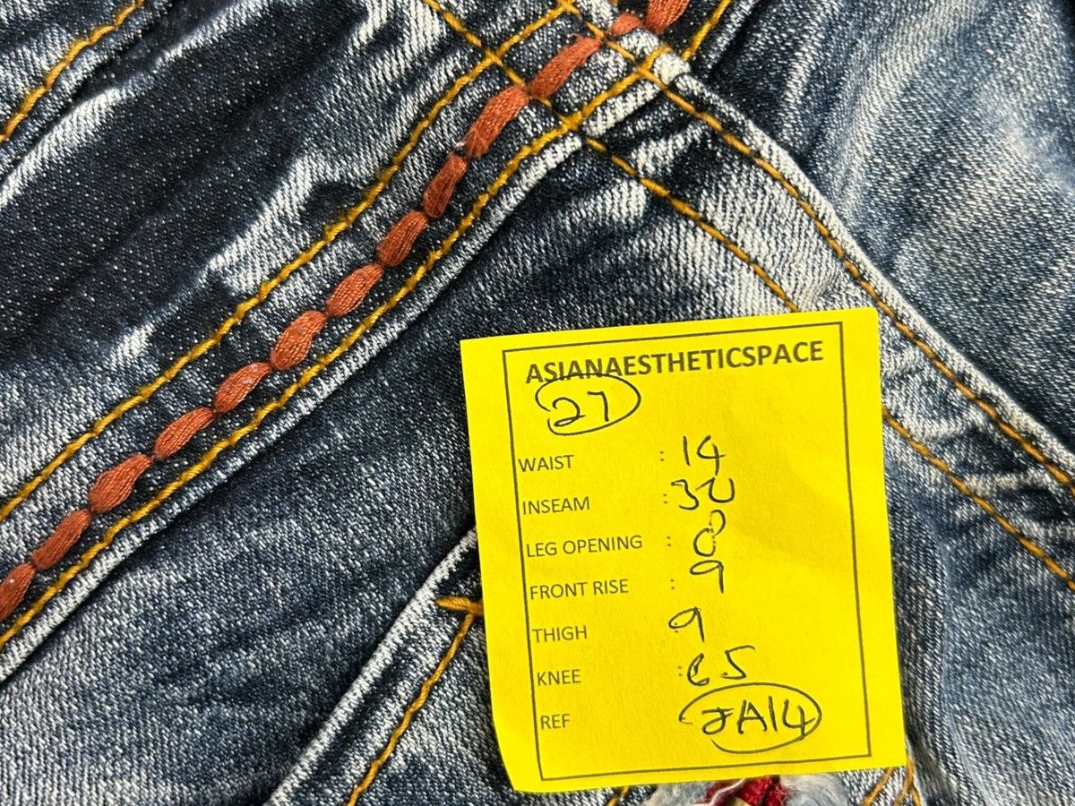 Hysteric Glamour × Japanese Brand Flare Origin Japan Jean Clawn Marks Storm Light Washe Unisex Size US 27 - 14 Thumbnail
