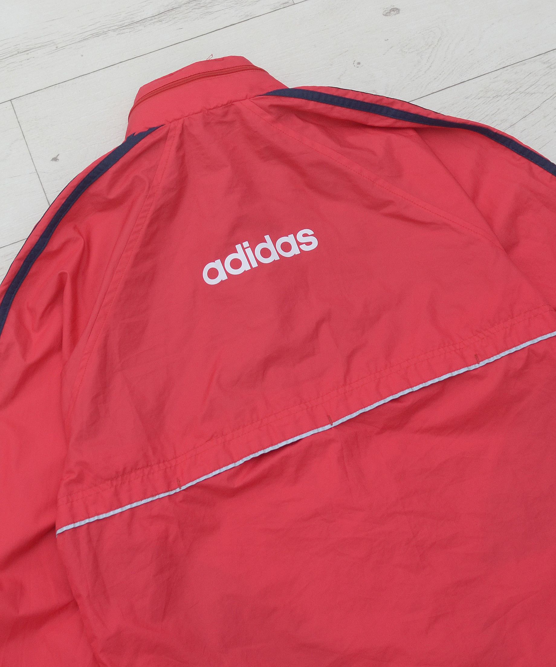 Adidas × Vintage Vintage 90's Adidas Windbreaker Lightweight Nylon Jacket Size US S / EU 44-46 / 1 - 9 Thumbnail