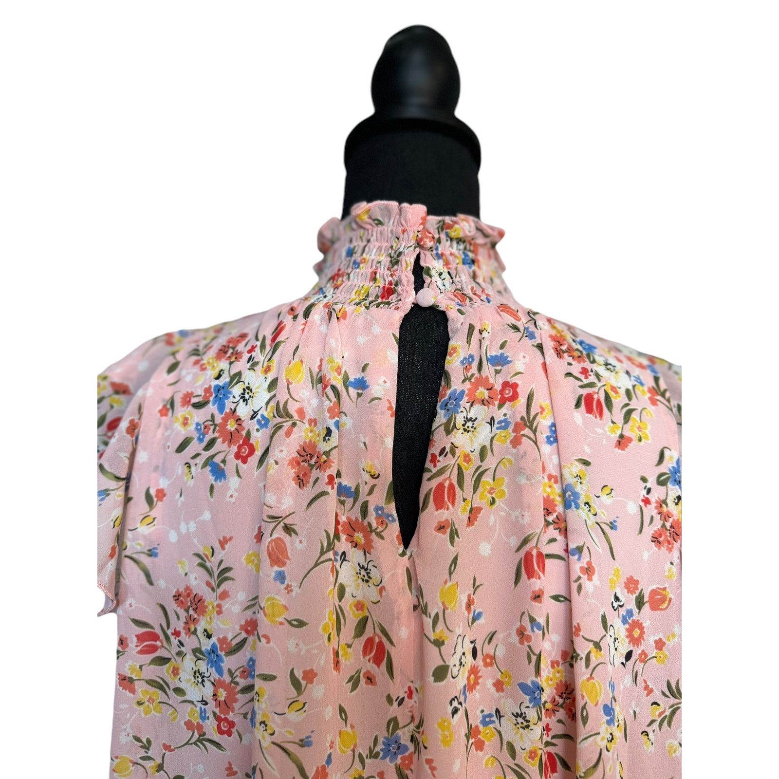 Nordstrom MELLODAY Nordstrom Pink Floral BABYDOLL Dress NWT xs Size XS / US 0-2 / IT 36-38 - 6 Thumbnail
