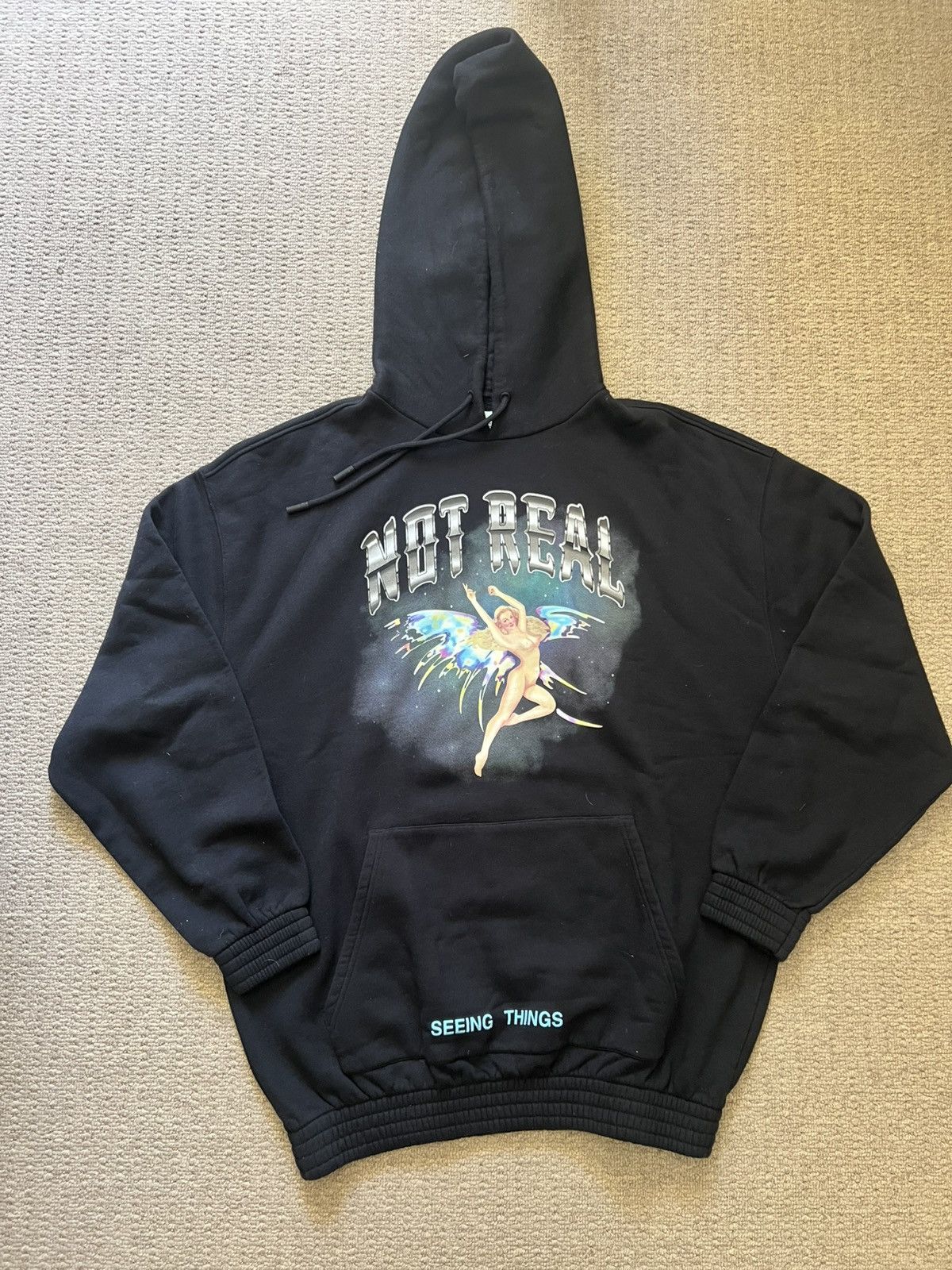 Off-White Off-White “not real” “seeing things” hoodie Size US M / EU 48-50 / 2 - 2 Thumbnail