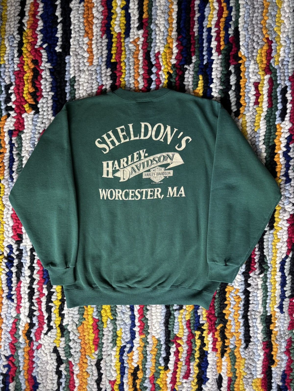 Harley Davidson × Vintage Vintage Harley Davidson Crewneck “Rules” Size US L / EU 52-54 / 3 - 4 Thumbnail