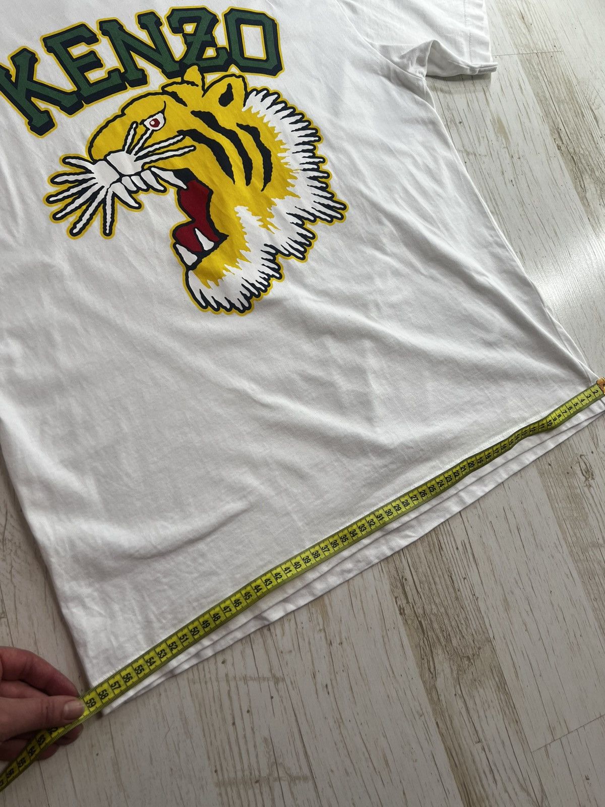 Kenzo Kenzo Tiger White Oversized T-Shirt Size M Cotton Tee Size US M / EU 48-50 / 2 - 12 Thumbnail