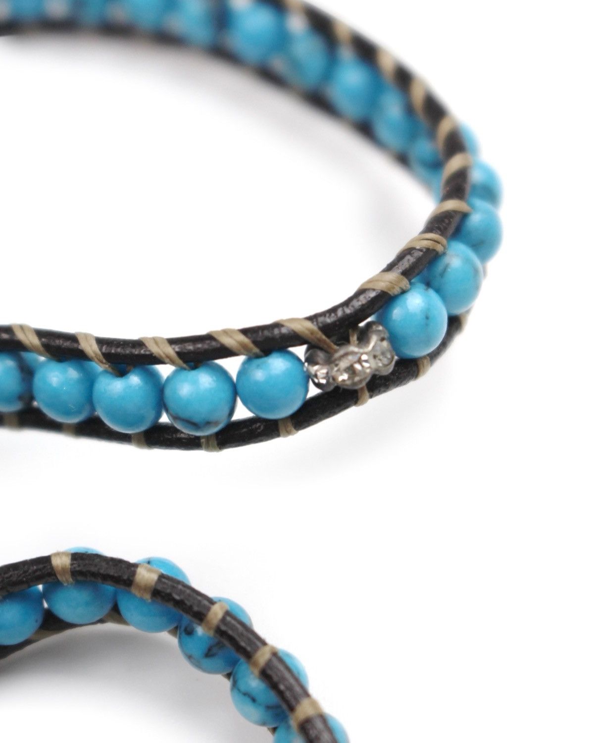 Vintage 2000S JAPANESE MADE TURQUOISE STYLE WRAP BRACELET Size ONE SIZE - 5 Thumbnail