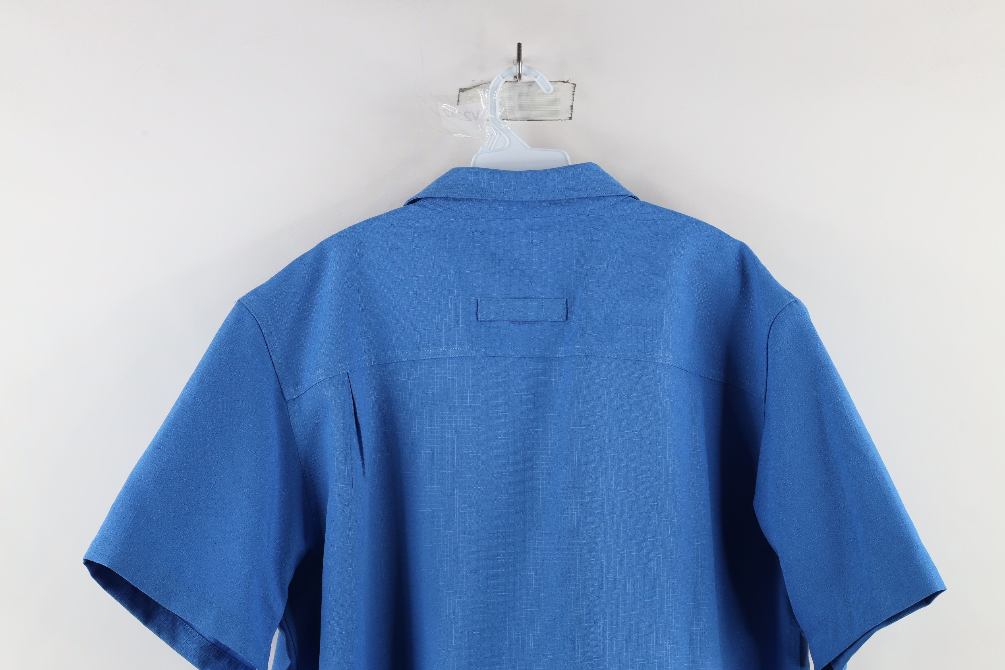 Vintage Vintage 90s Streetwear Bush Short Sleeve Button Shirt Blue Size US XL / EU 56 / 4 - 9 Thumbnail