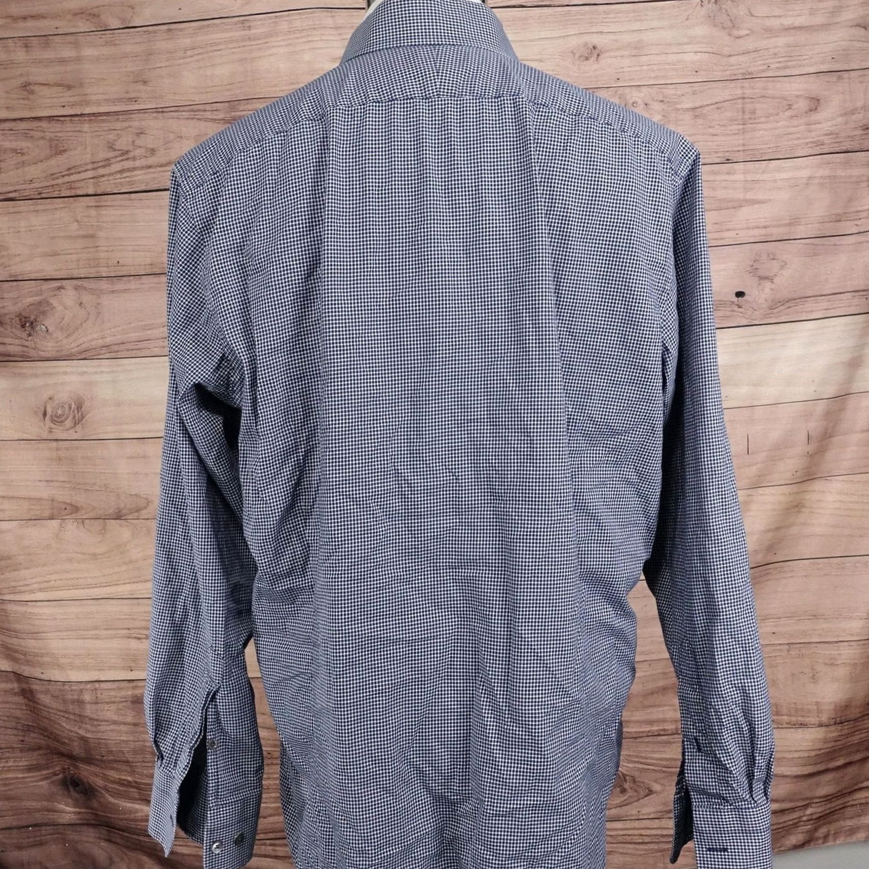 Banana Republic Banana Republic Shirt Mens XL Blue Check Long Sleeve Button-Up Slim Fit Size US XL / EU 56 / 4 - 4 Thumbnail