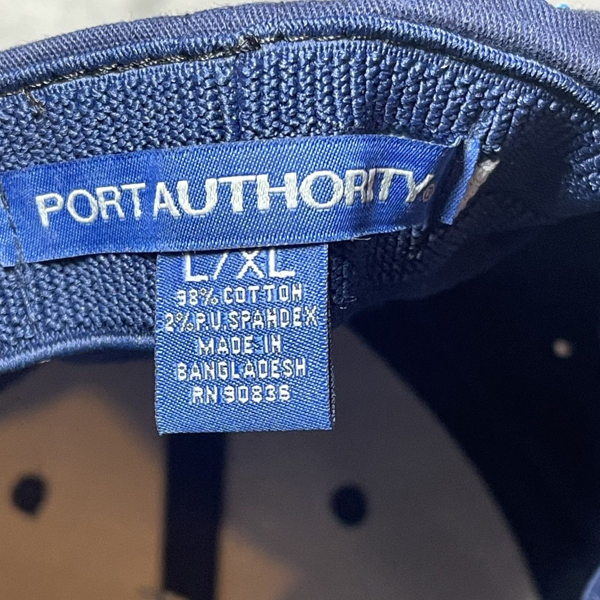 Port Authority Vintage Port Authority Flexfit Hat Blue Cap L/XL Mens Y2K Size ONE SIZE - 3 Thumbnail