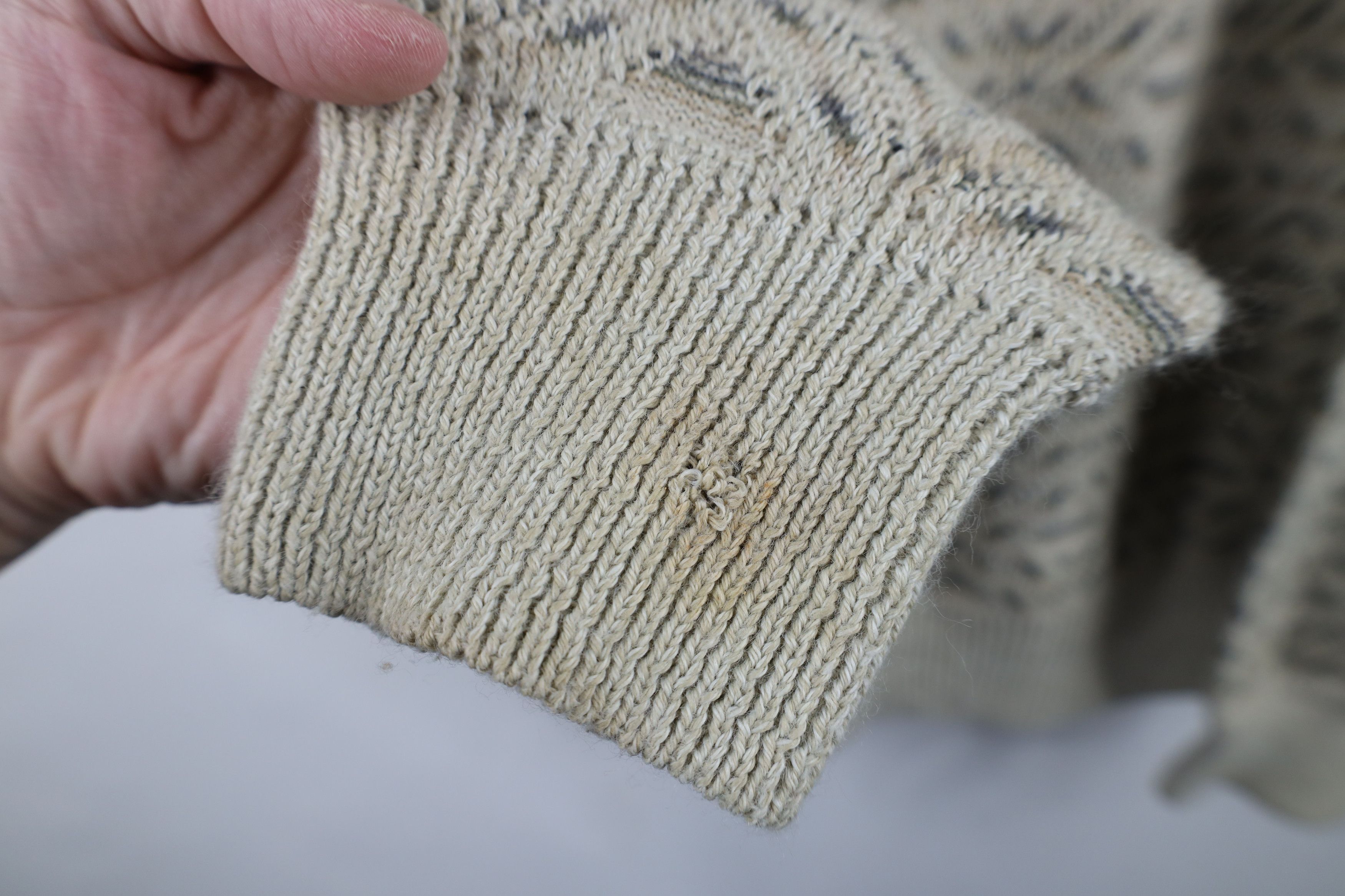 Vintage Vintage 90s Streetwear Diamond Knit Crewneck Sweater Size US L / EU 52-54 / 3 - 4 Thumbnail