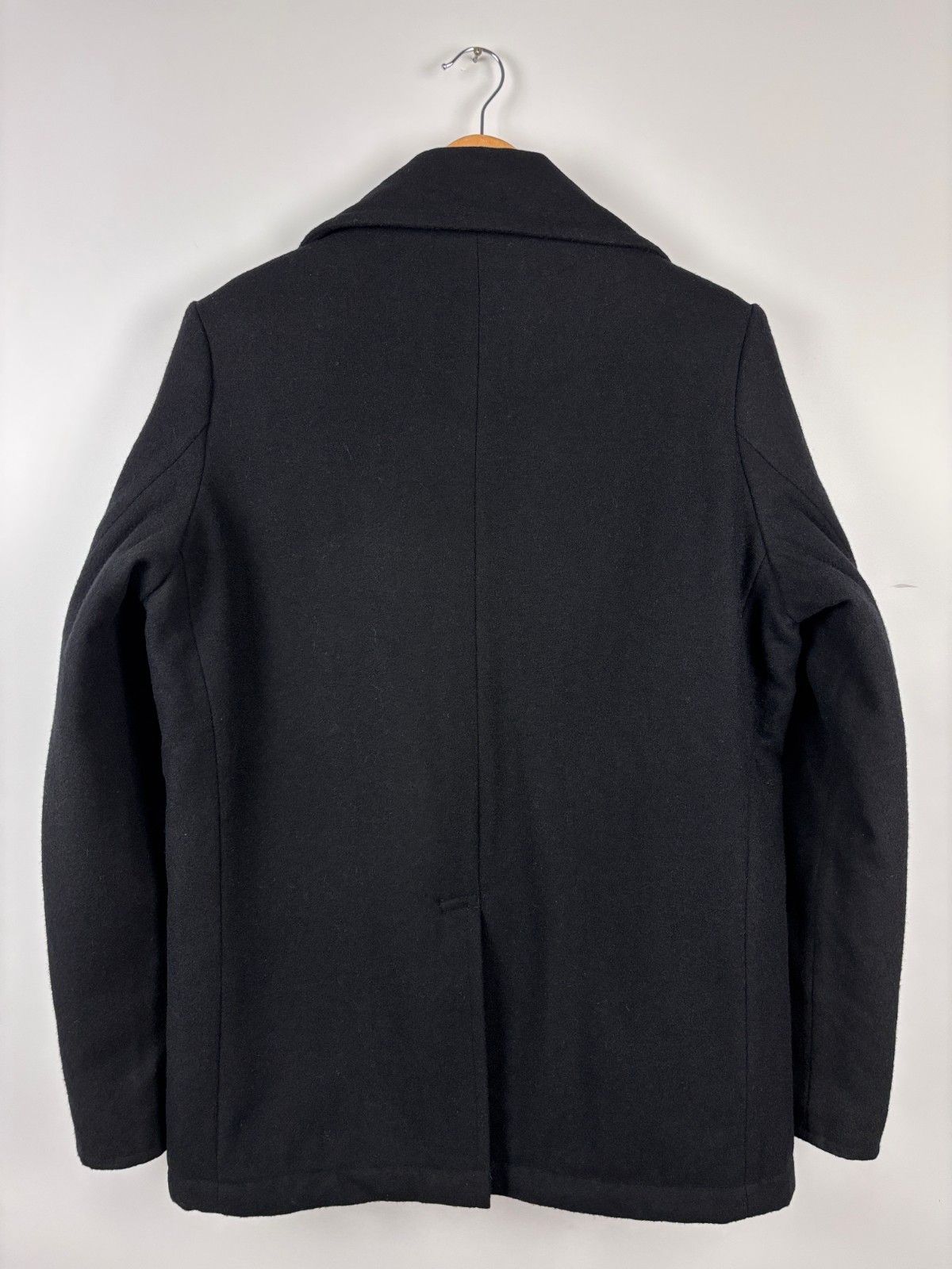 Brandit Mens Brandit Double-Breasted Wool Pea Coat Black Size S Size US S / EU 44-46 / 1 - 4 Thumbnail
