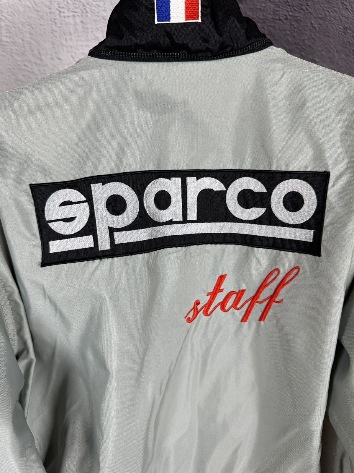 Vintage Sparco vintage racing France big logo nylon jacket grey S Size US S / EU 44-46 / 1 - 16 Thumbnail