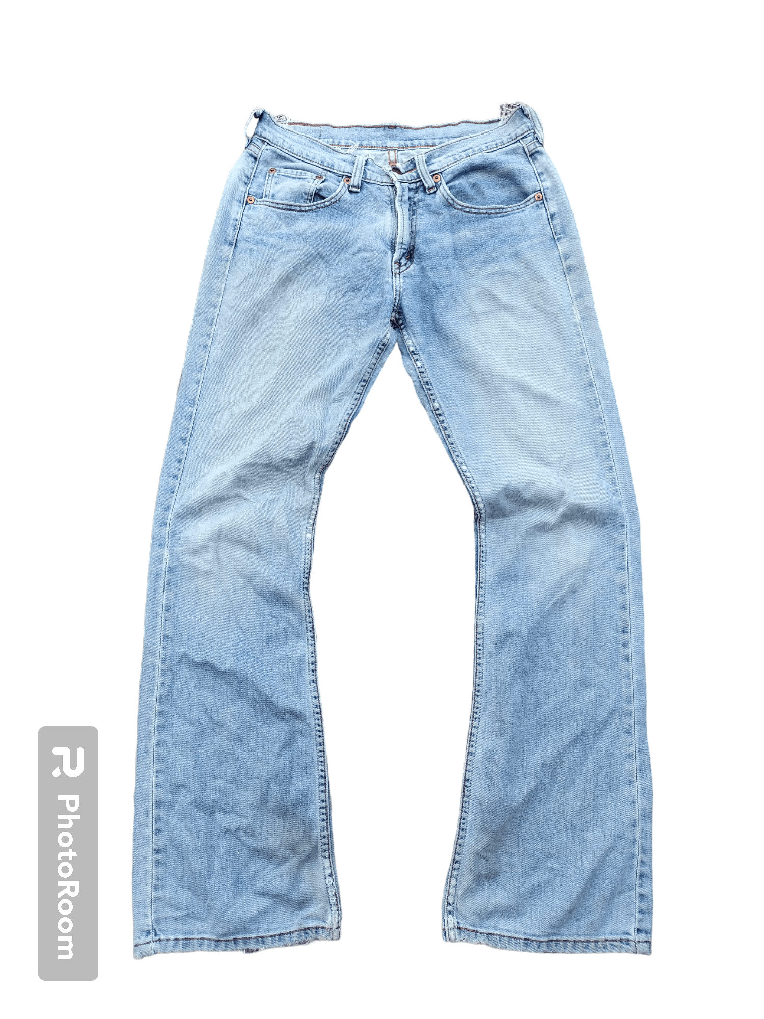 image of Hysteric Glamour x Tornado Mart Flare Denim Levis Distressed Denim Blue Fade in Blue Wash (Size 30)