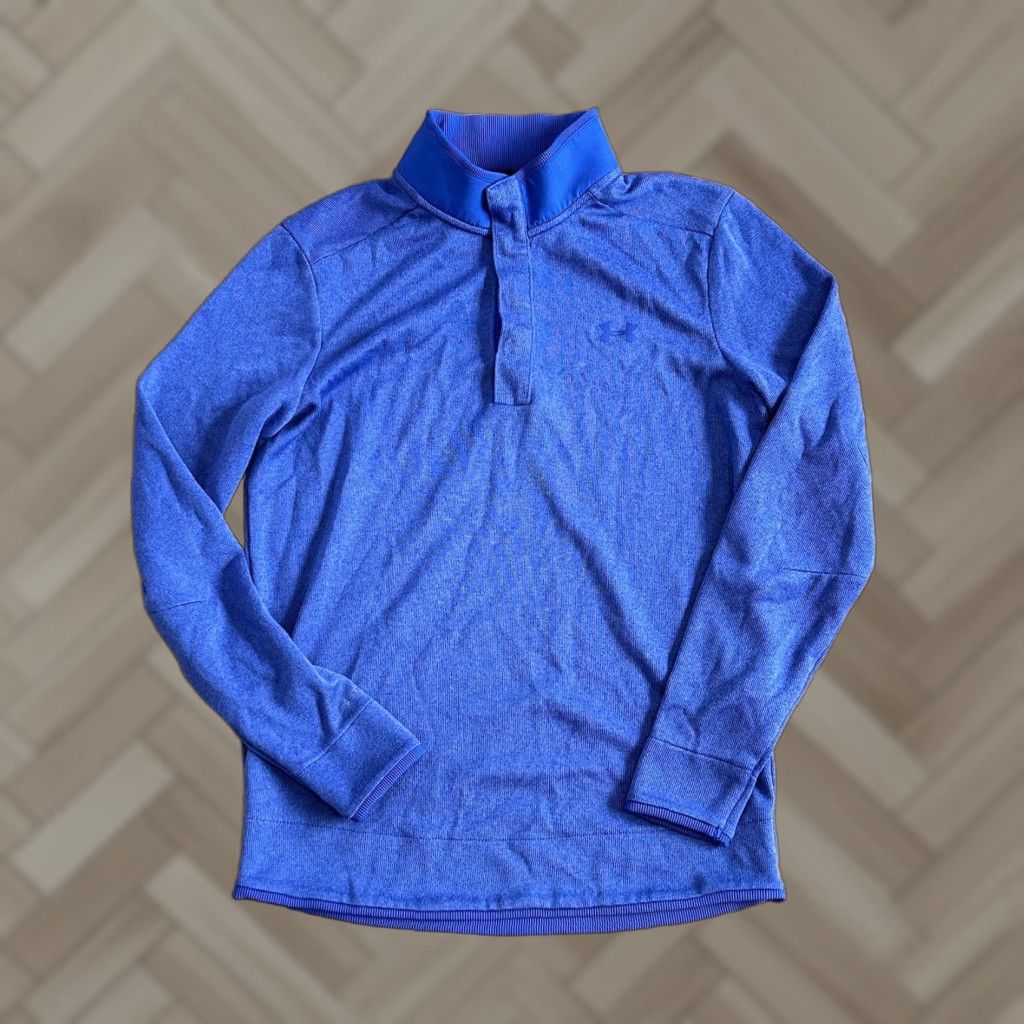 Under Armour Under Armour UA Storm Golf Sweater Mock Neck Snap Button Pullover Blue Mens Medium Size US M / EU 48-50 / 2 - 1 Thumbnail
