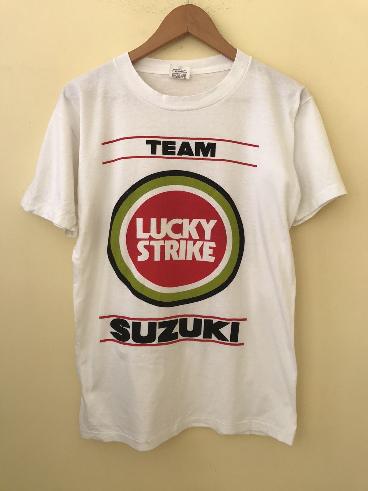 【新品・未使用】TEAM LUCKY STRIKE SUZUKI Tシャツ Vintage Lucky Strike Suzuki racing team vintage 80s t-shirt | Grailed