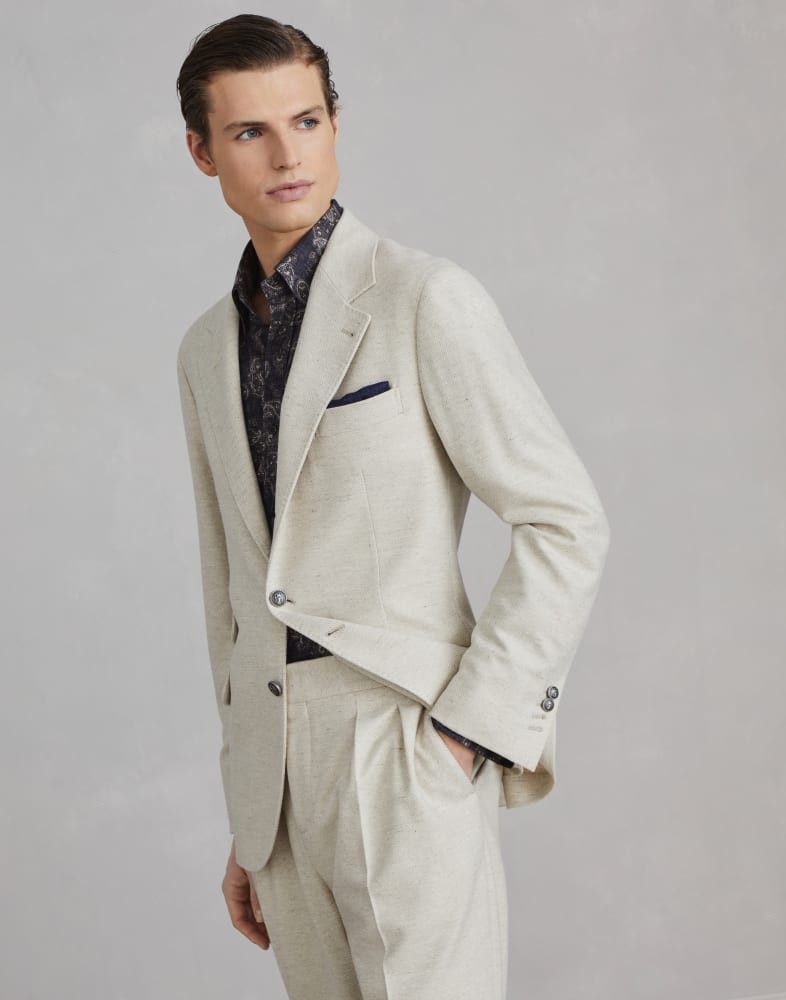 Brunello Cucinelli o1w1db10825 Suit-Type Jacket in Medium Yellow Size US XL / EU 56 / 4 - 1 Thumbnail