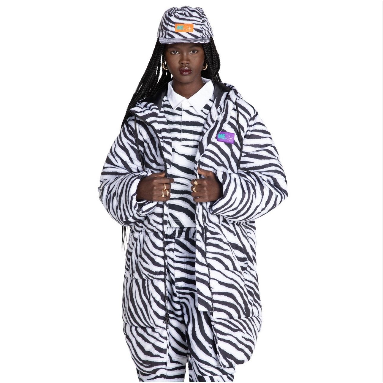 Foot Locker Melody Ehsani Zebra Puffer Jacket - Size S - NEW Size S / US 4 / IT 40 - 2 Thumbnail