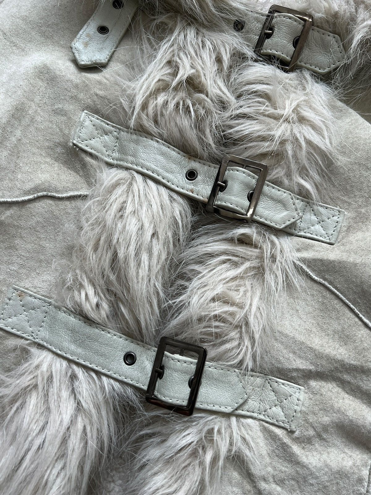Japanese Brand Vintage Morgan De Toi Pig Suede Leather Fur Jacket I6W9 LGB Size M / US 6-8 / IT 42-44 - 7 Thumbnail