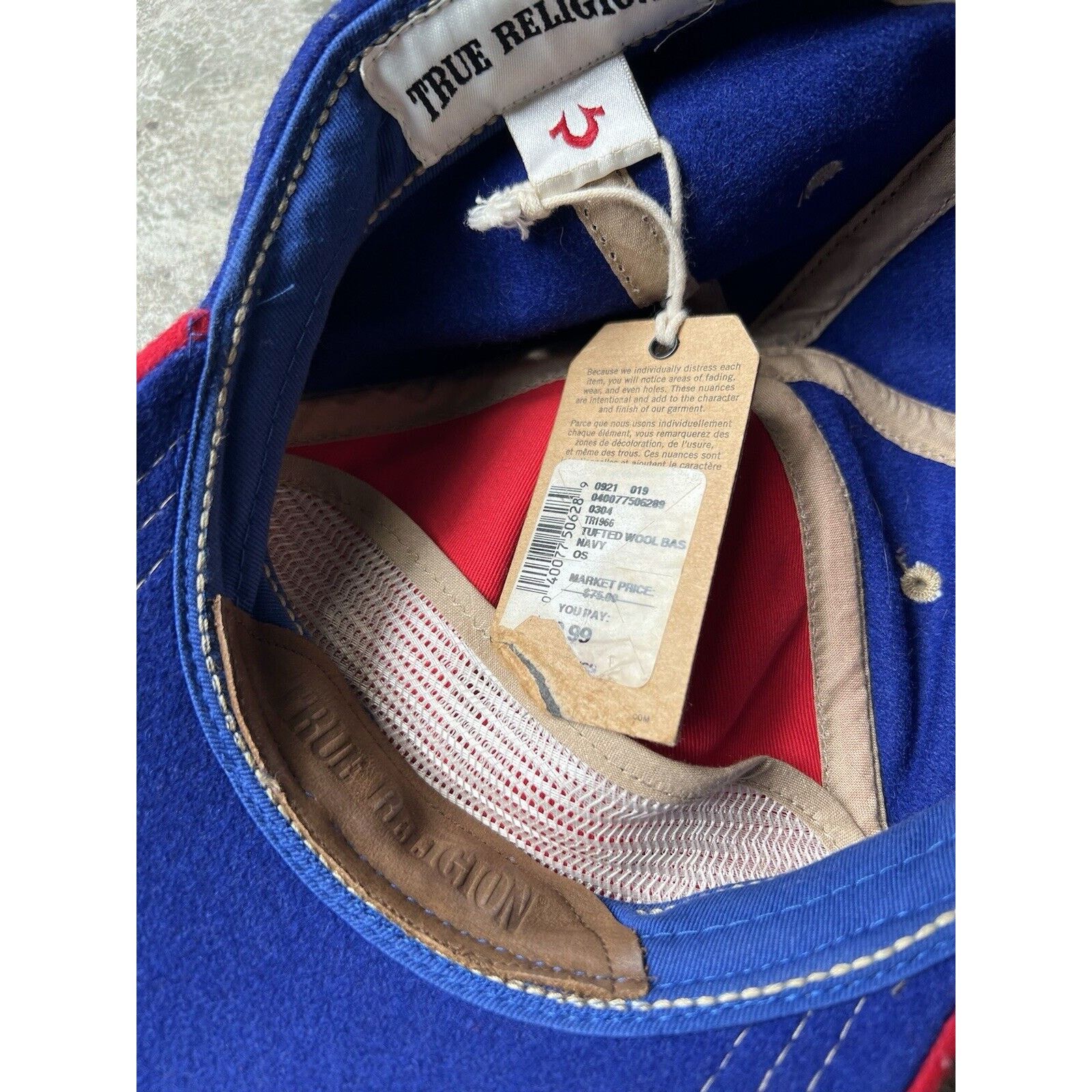 True Religion NWT True Religion Hat Rare Y2K Distressed Vintage Wool Size ONE SIZE - 4 Thumbnail